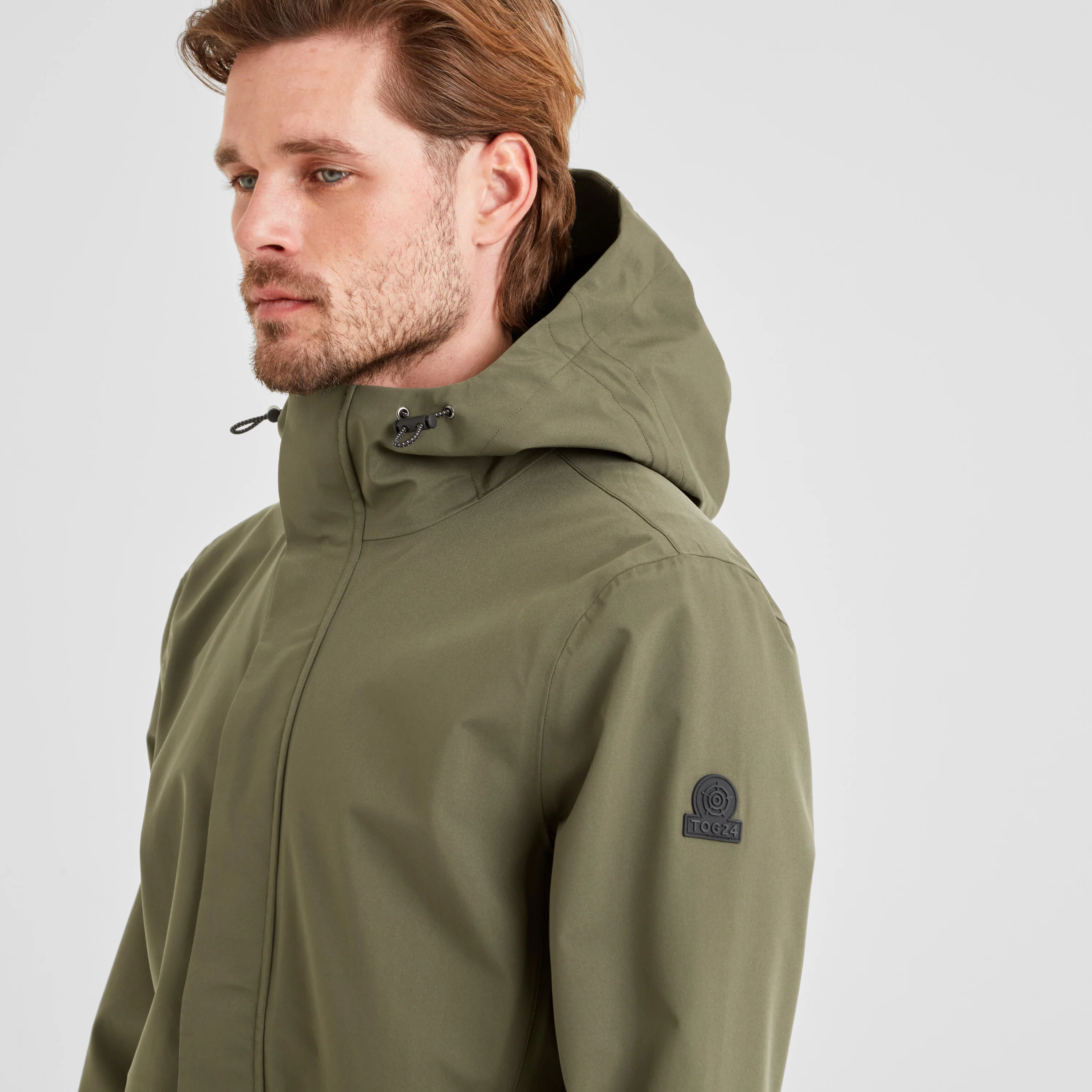 Flynn Mens Waterproof Jacket - Moss Green - Image 8