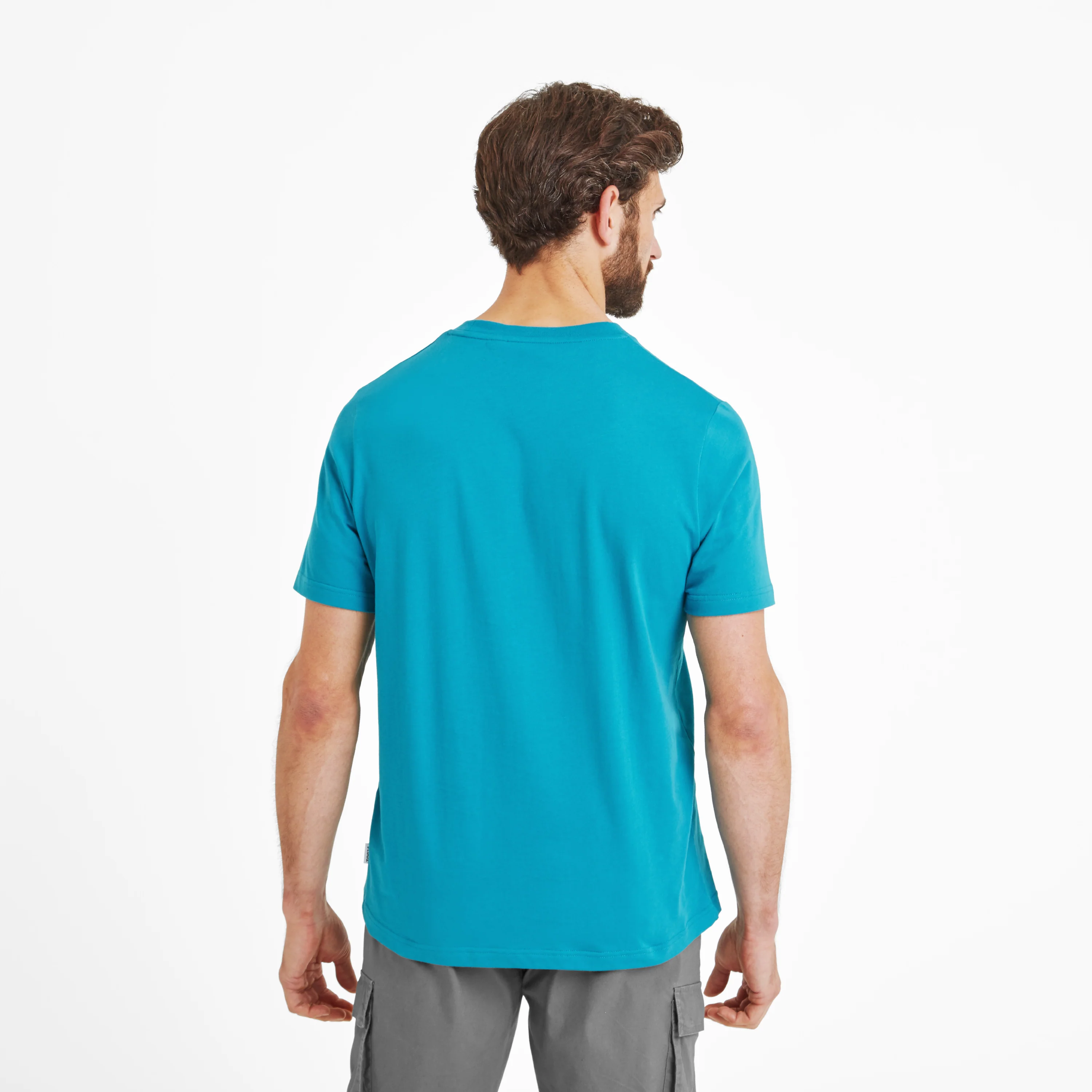 Foran Mens 100% Cotton Supersoft T-Shirt - Mosaic Blue - Image 3