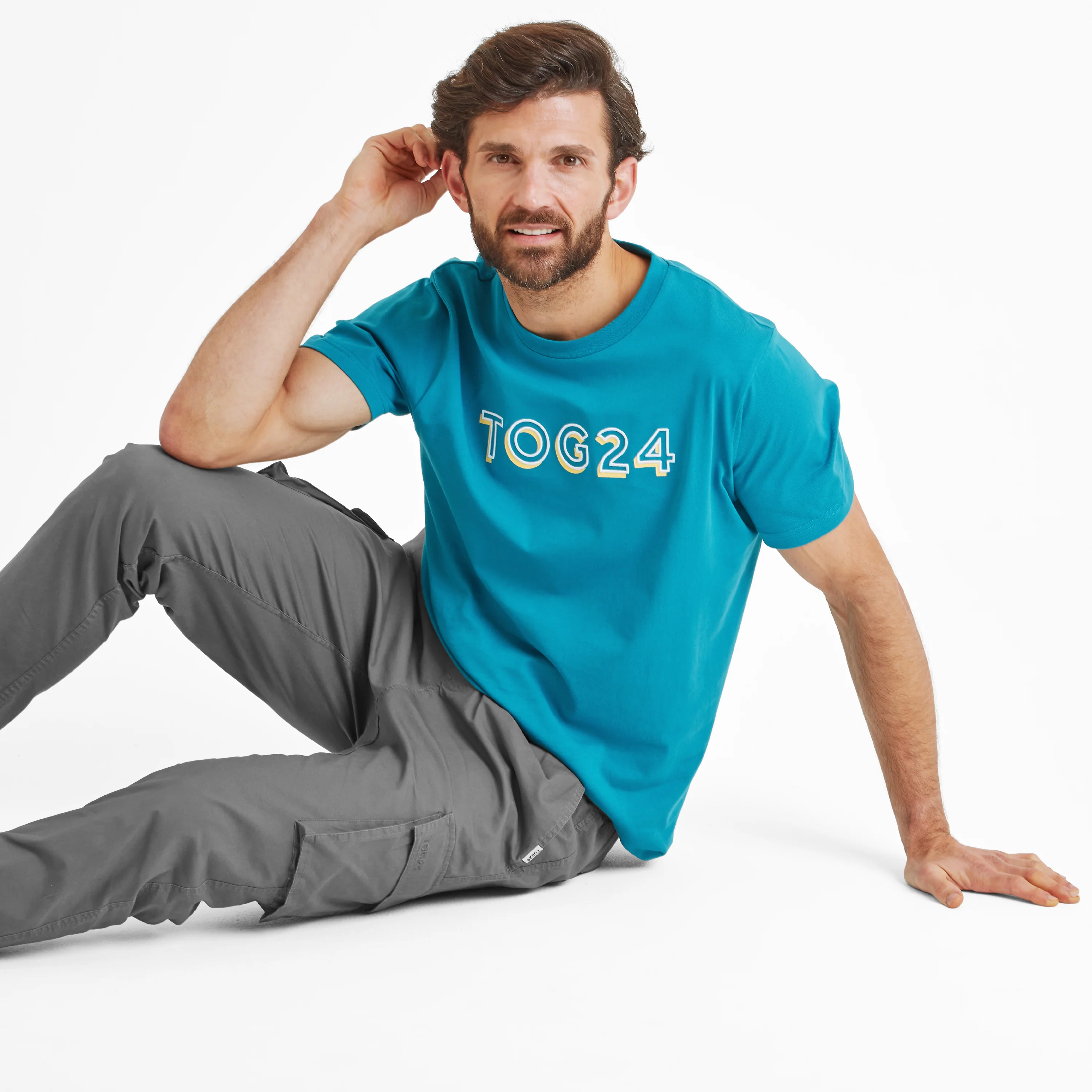 Foran Mens 100% Cotton Supersoft T-Shirt - Mosaic Blue - Image 4