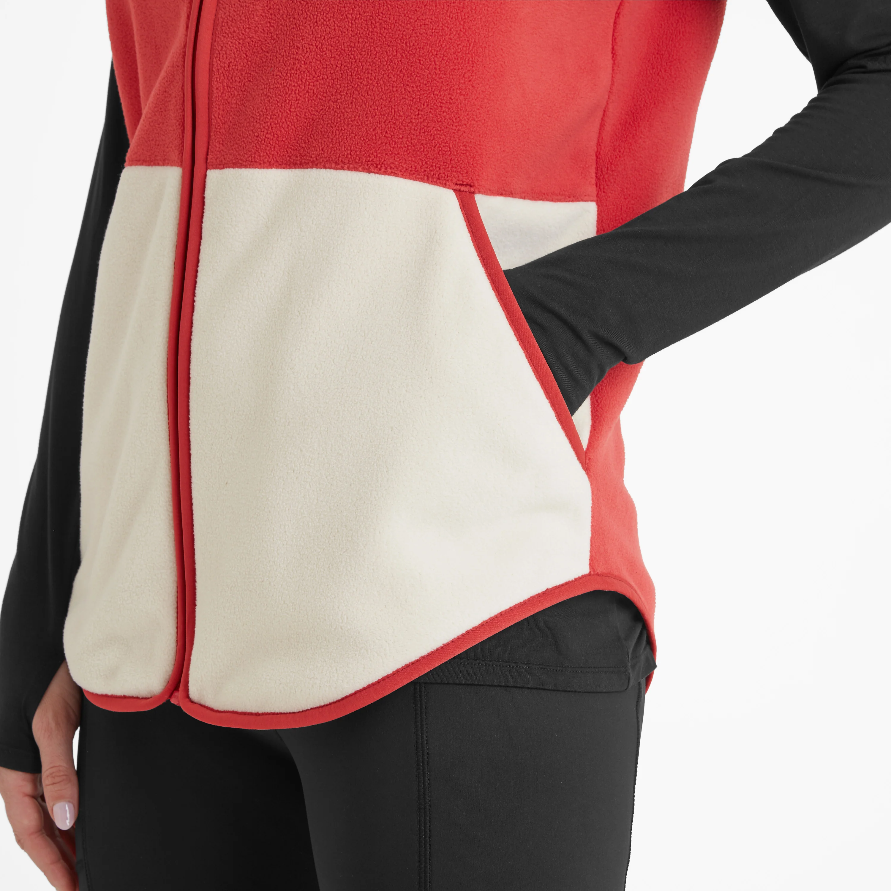 Fordley Womens Microfleece Gilet - Cranberry/Vanilla - Image 6