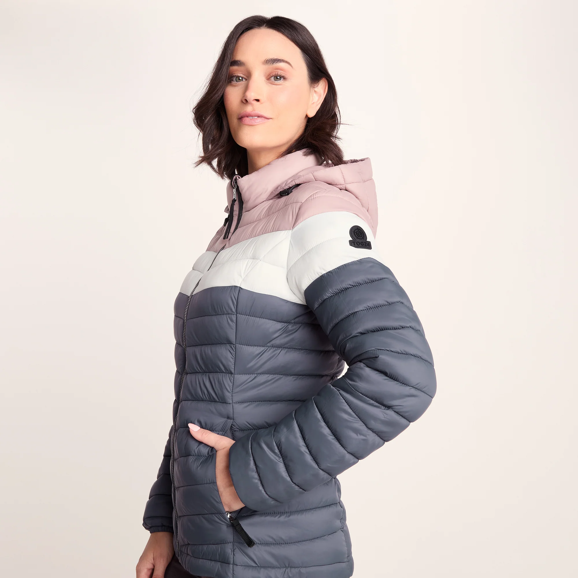 Garriston Womens Lightweight Padded Jacket - Washed Blue/Pink - Image 6