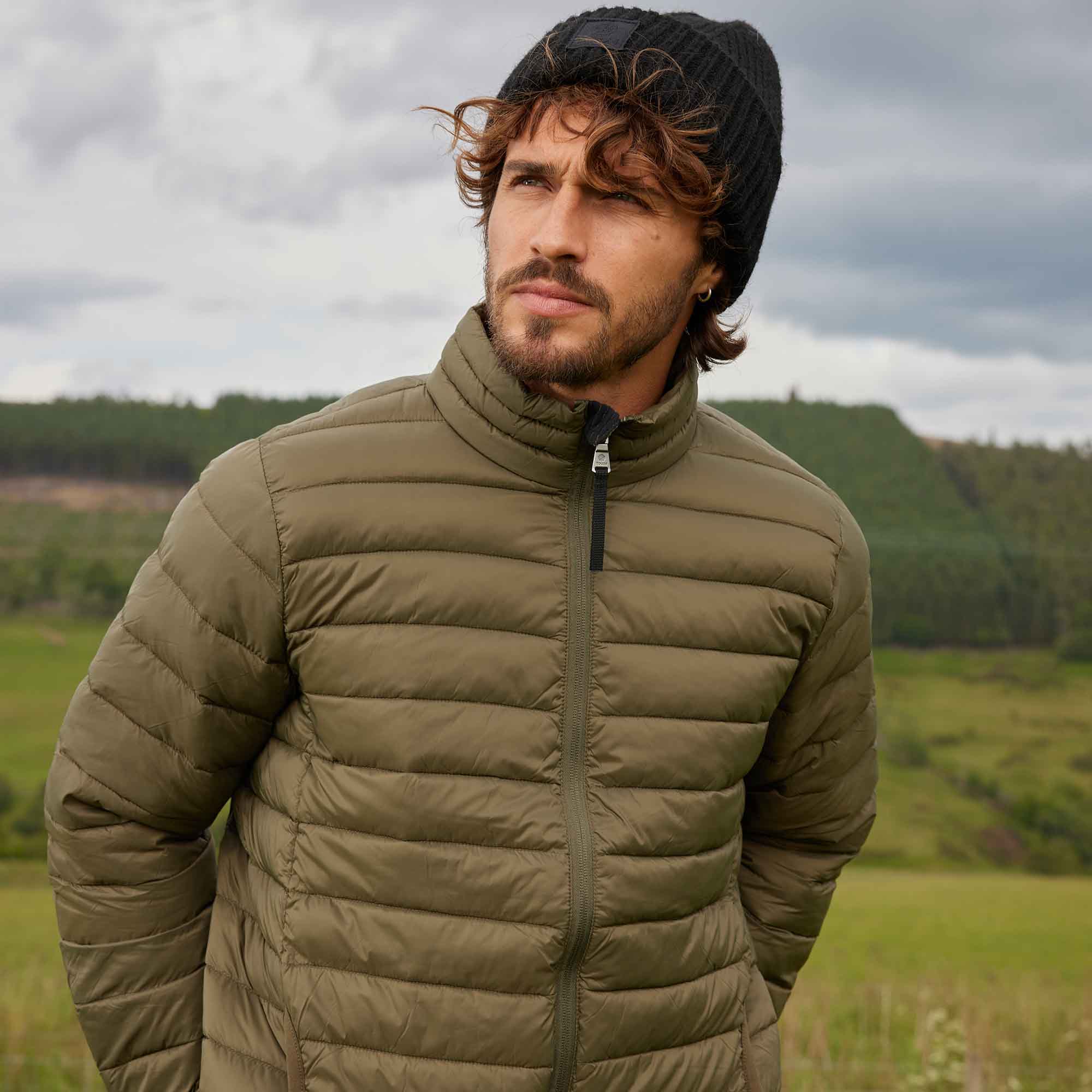 Gibson Mens Insulated Padded Jacket - Khaki - Image 4