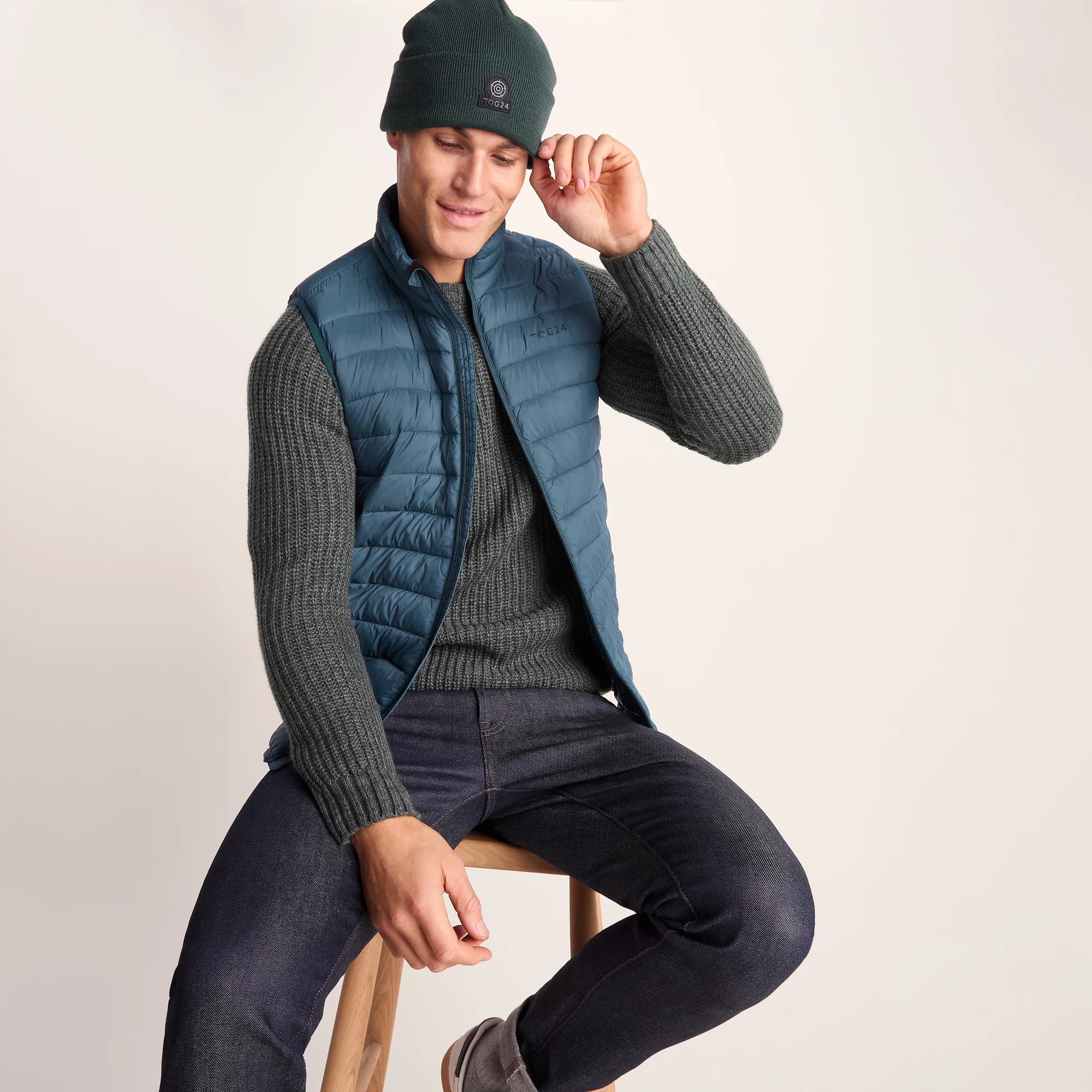 Gibson Mens Insulated Padded Gilet - Lagoon Blue - Image 5