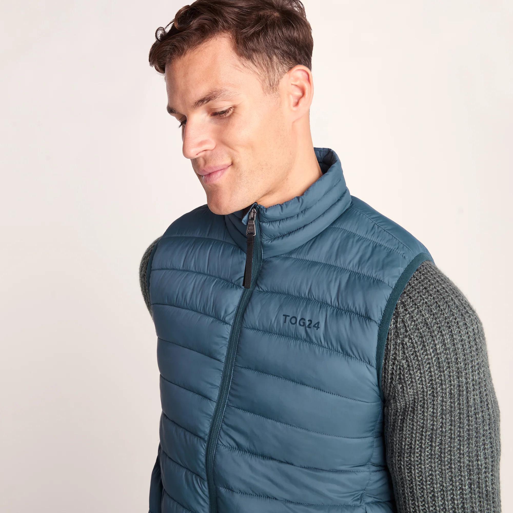 Gibson Mens Insulated Padded Gilet - Lagoon Blue - Image 6