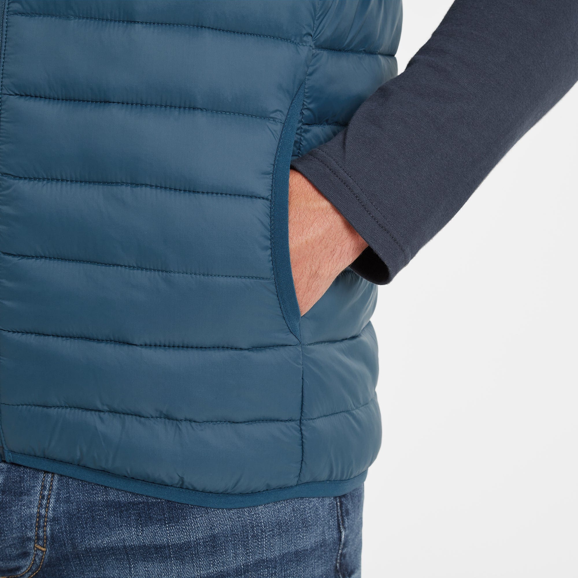 Gibson Mens Insulated Padded Gilet - Lagoon Blue - Image 9