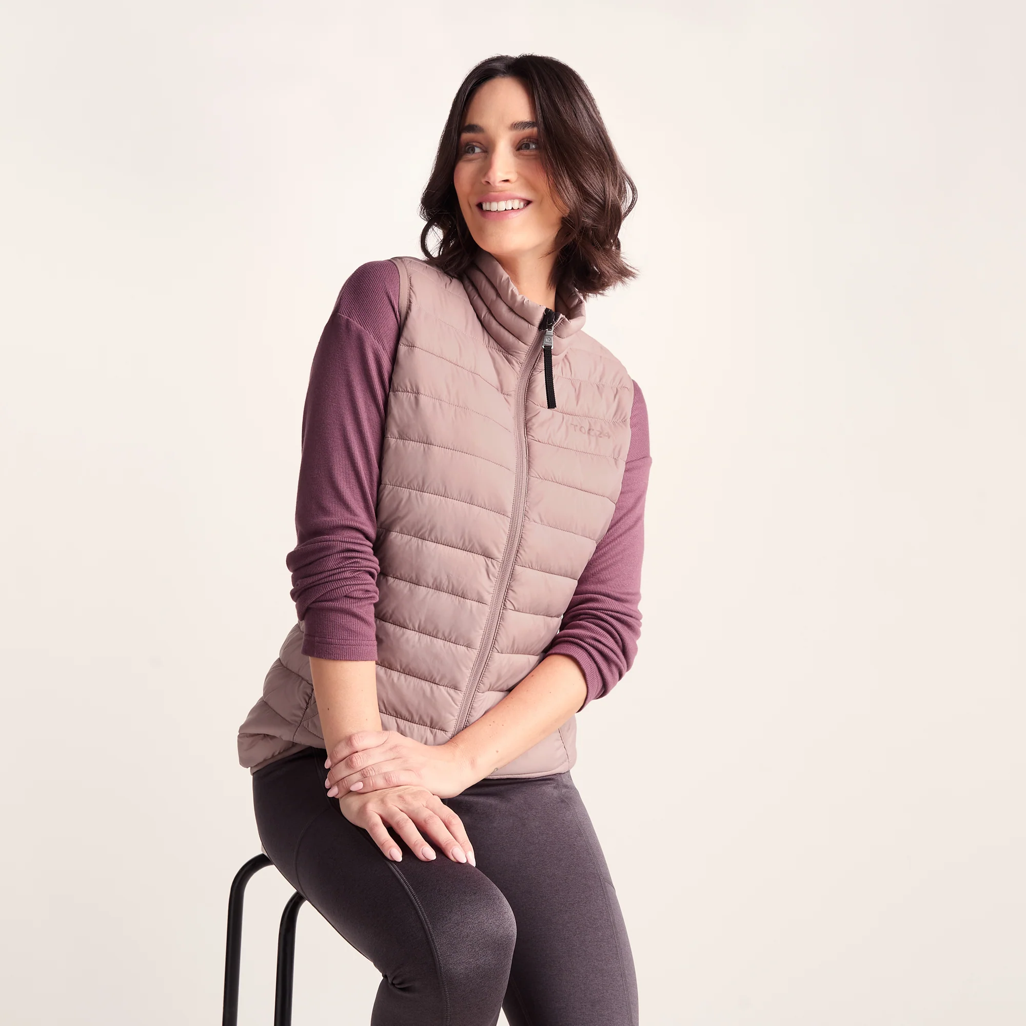 Gibson Womens Insulated Padded Gilet - Faded Pink - Image 4
