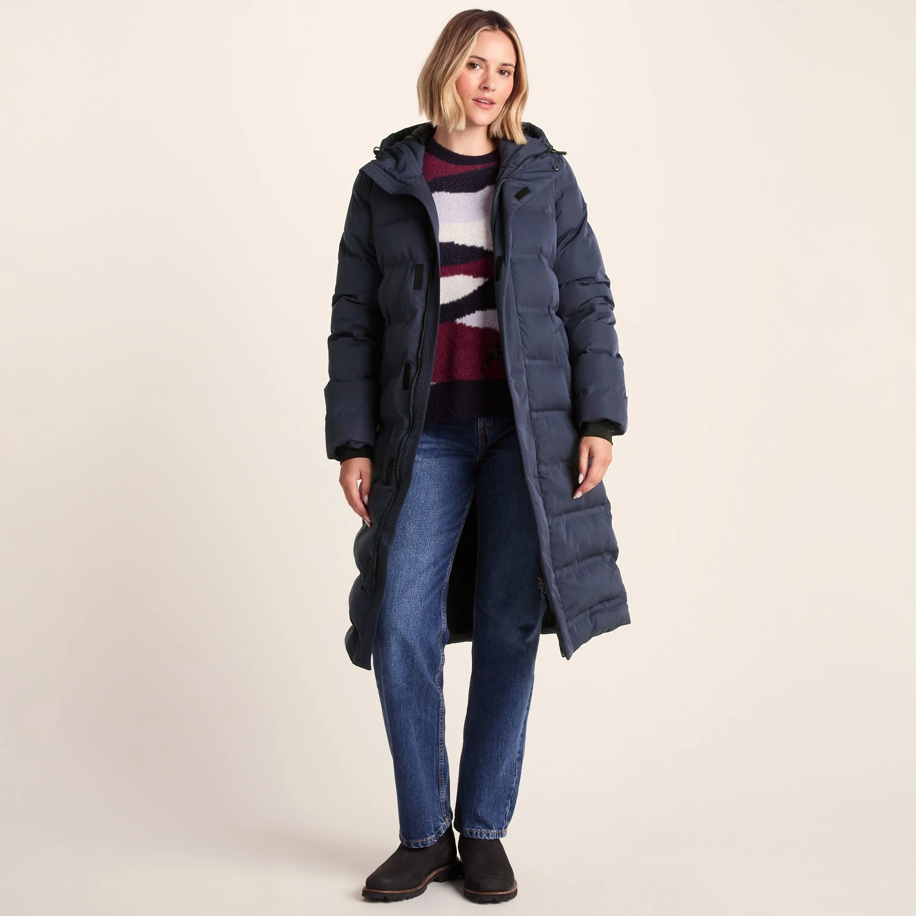 Glaston Womens Shower Resistant Insulated Parka - Dark Indigo