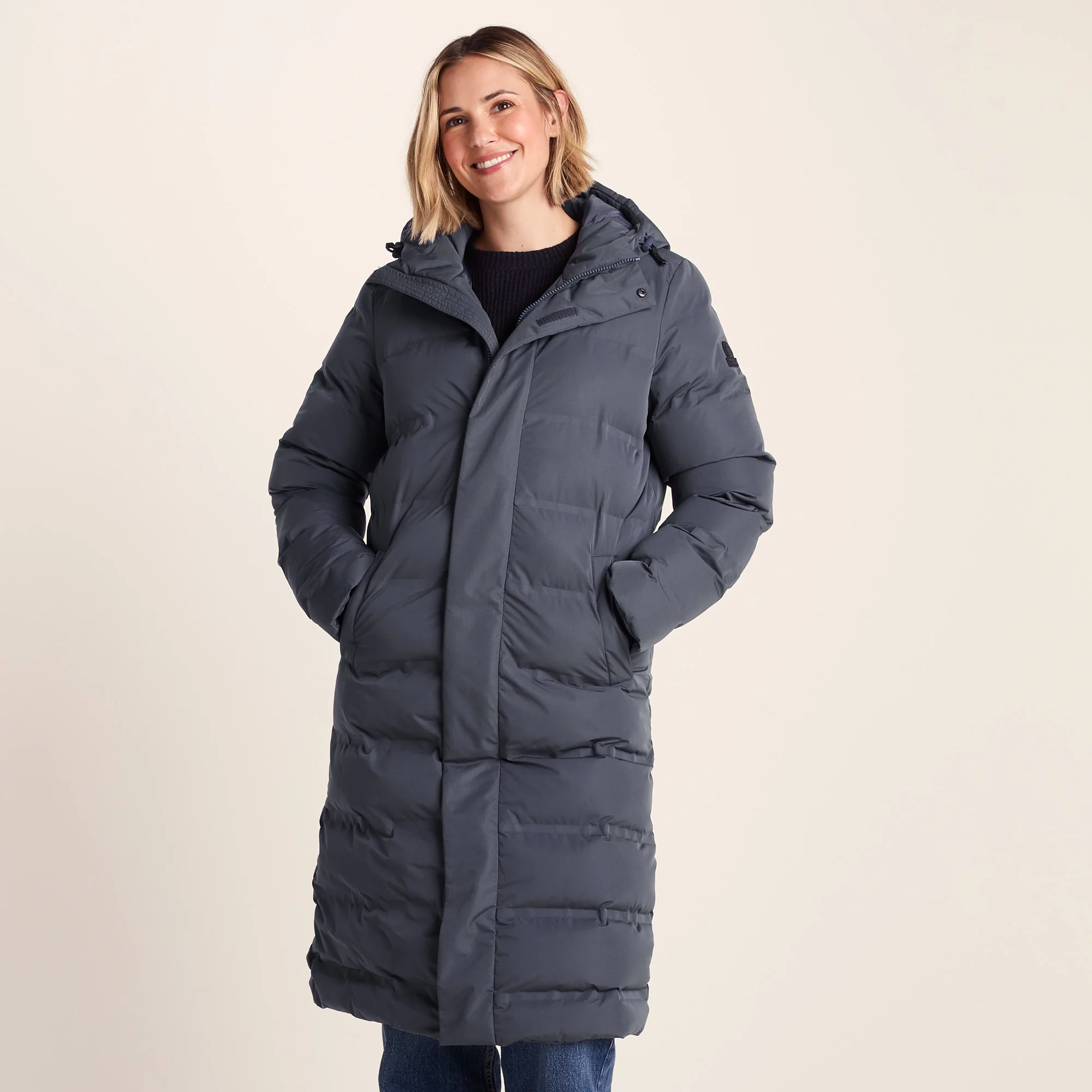 Glaston Womens Shower Resistant Insulated Parka - Washed Blue - Image 4