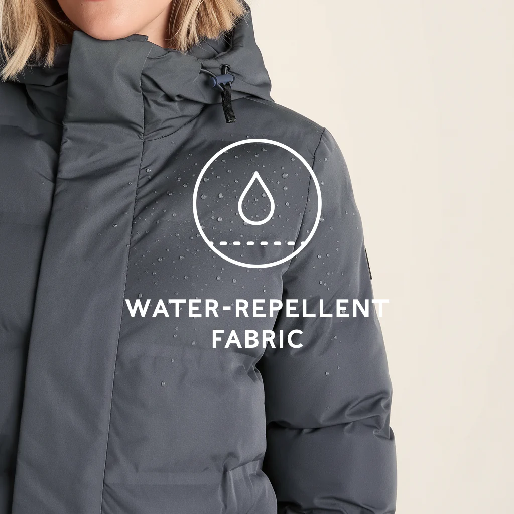 Glaston Womens Shower Resistant Insulated Parka - Washed Blue - Image 9