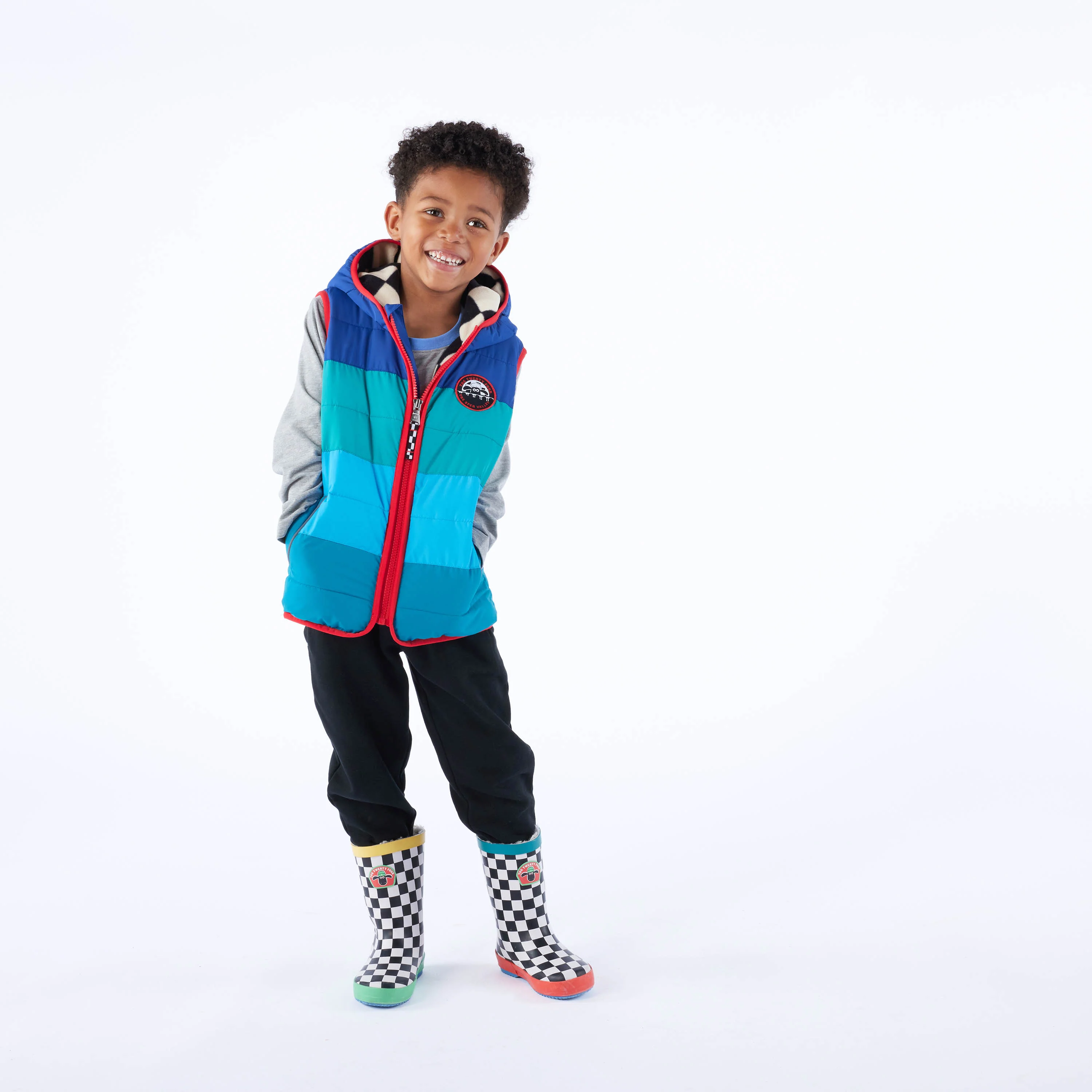 Gotland Kids Shaun the Sheep Gilet - Space Blue - Image 3
