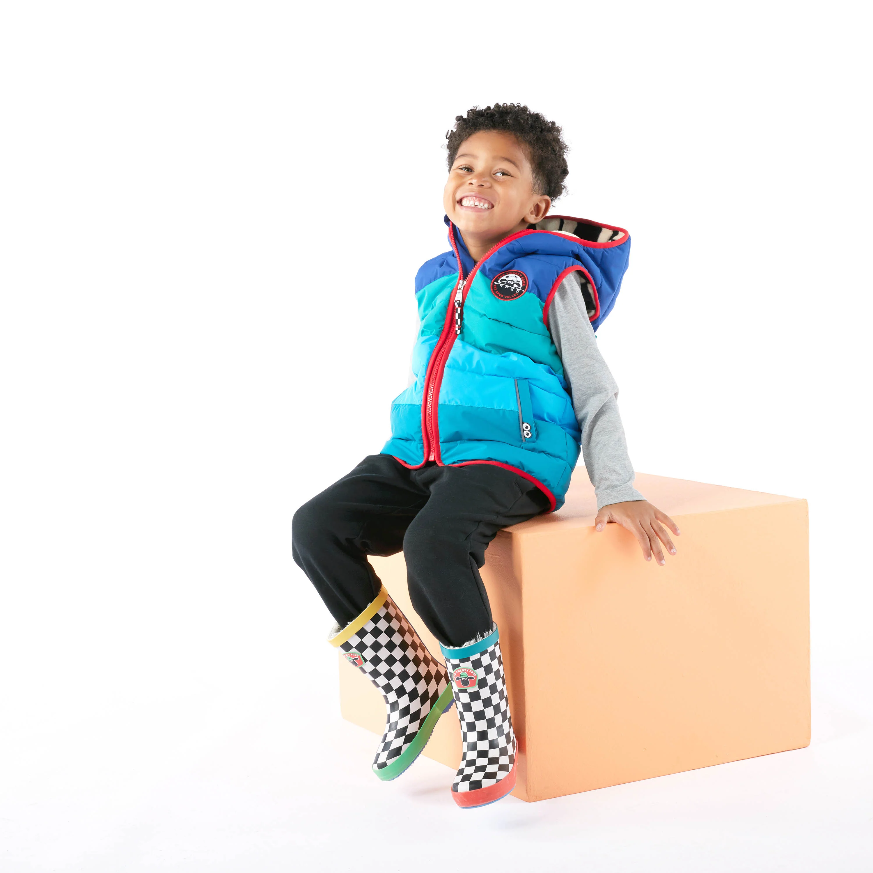 Gotland Kids Shaun the Sheep Gilet - Space Blue - Image 4