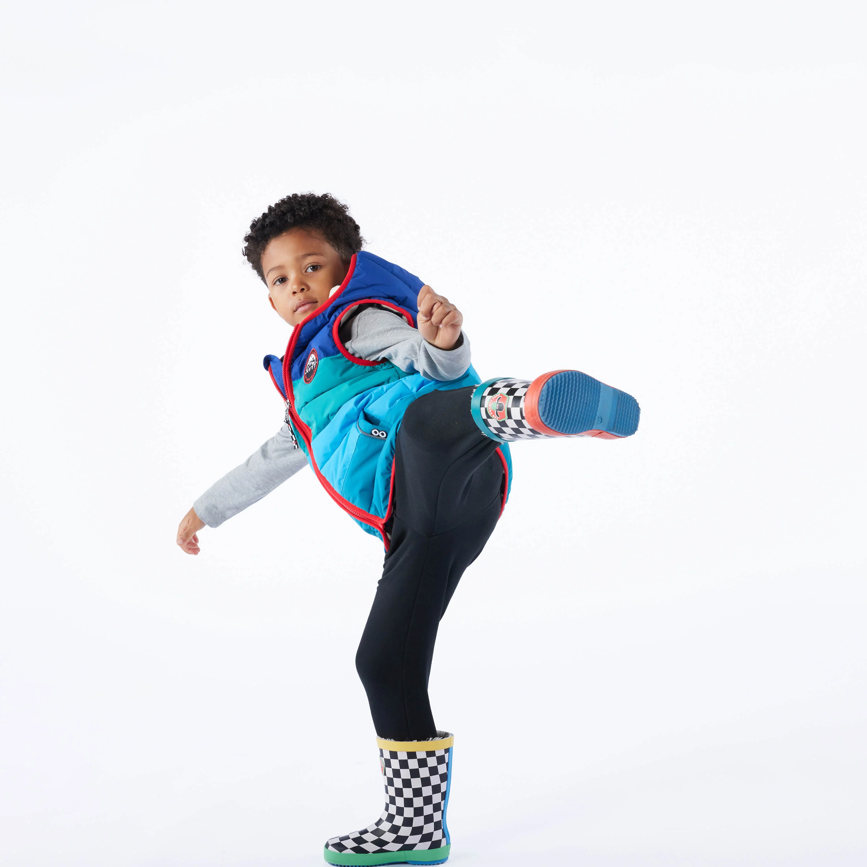 Gotland Kids Shaun the Sheep Gilet - Space Blue - Image 6