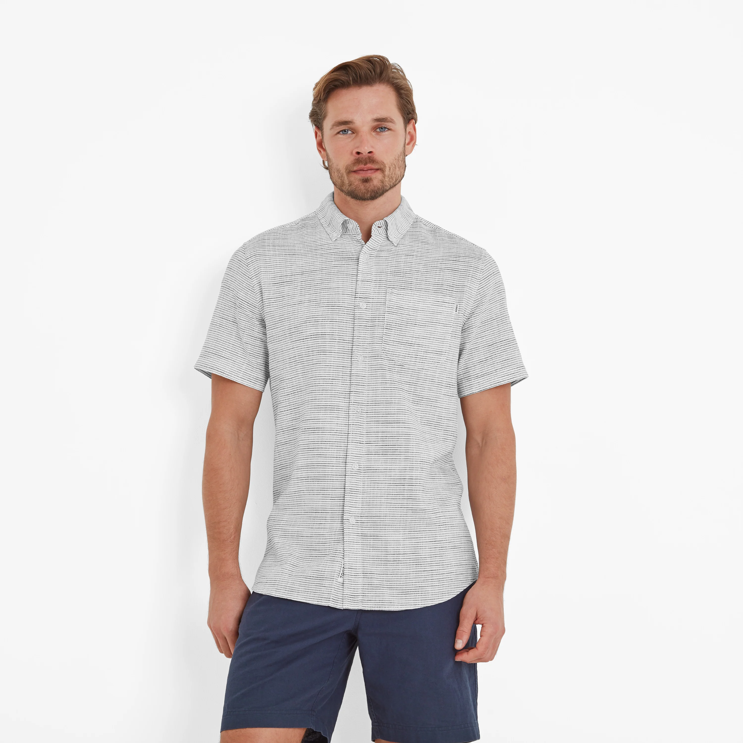 Greyson Mens 100% Cotton Short Sleeve Supersoft Shirt - Optic White - Image 2