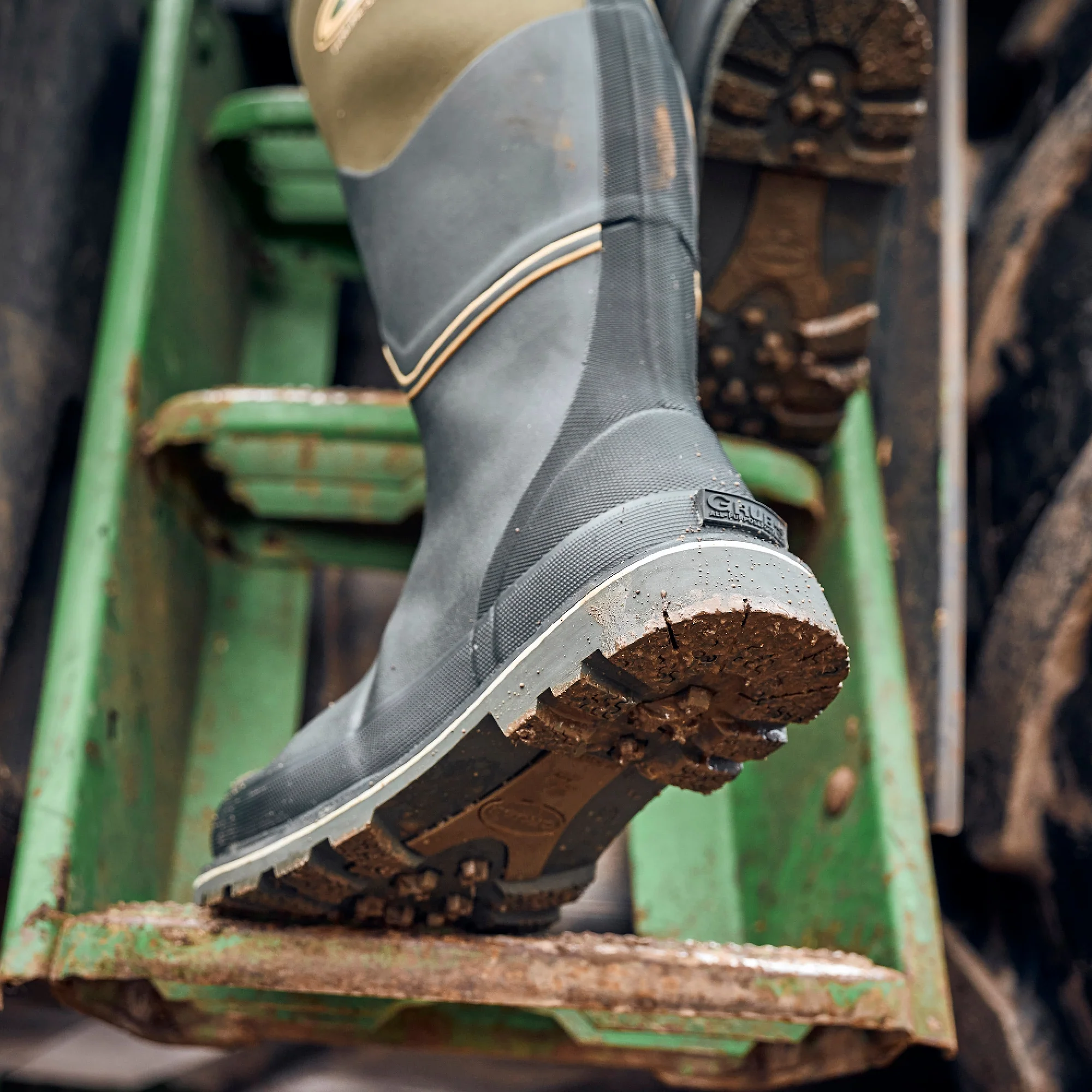 Grubs Boots Fenline Wellies Mens - Green - Image 2