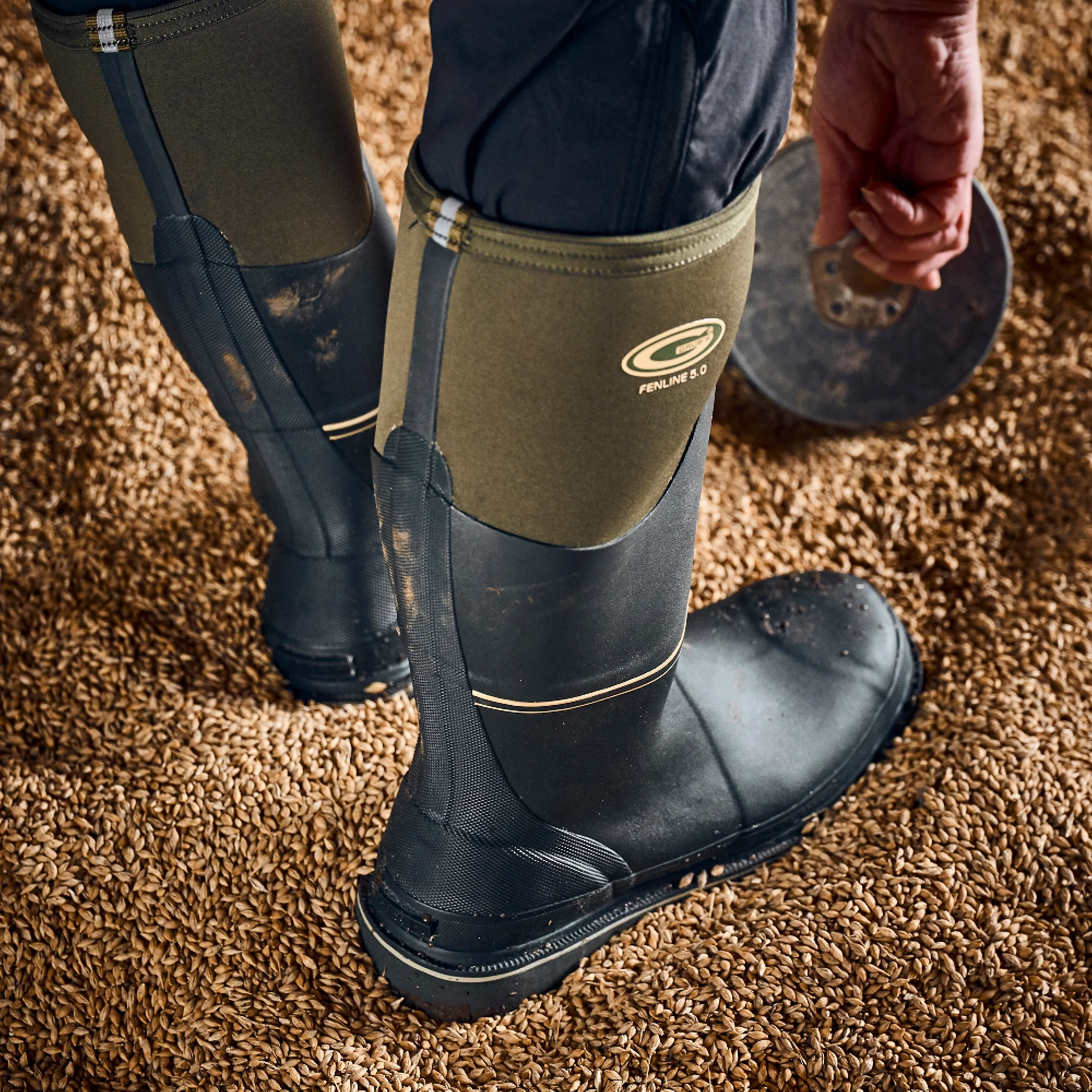Grubs Boots Fenline Wellies Mens - Green - Image 3