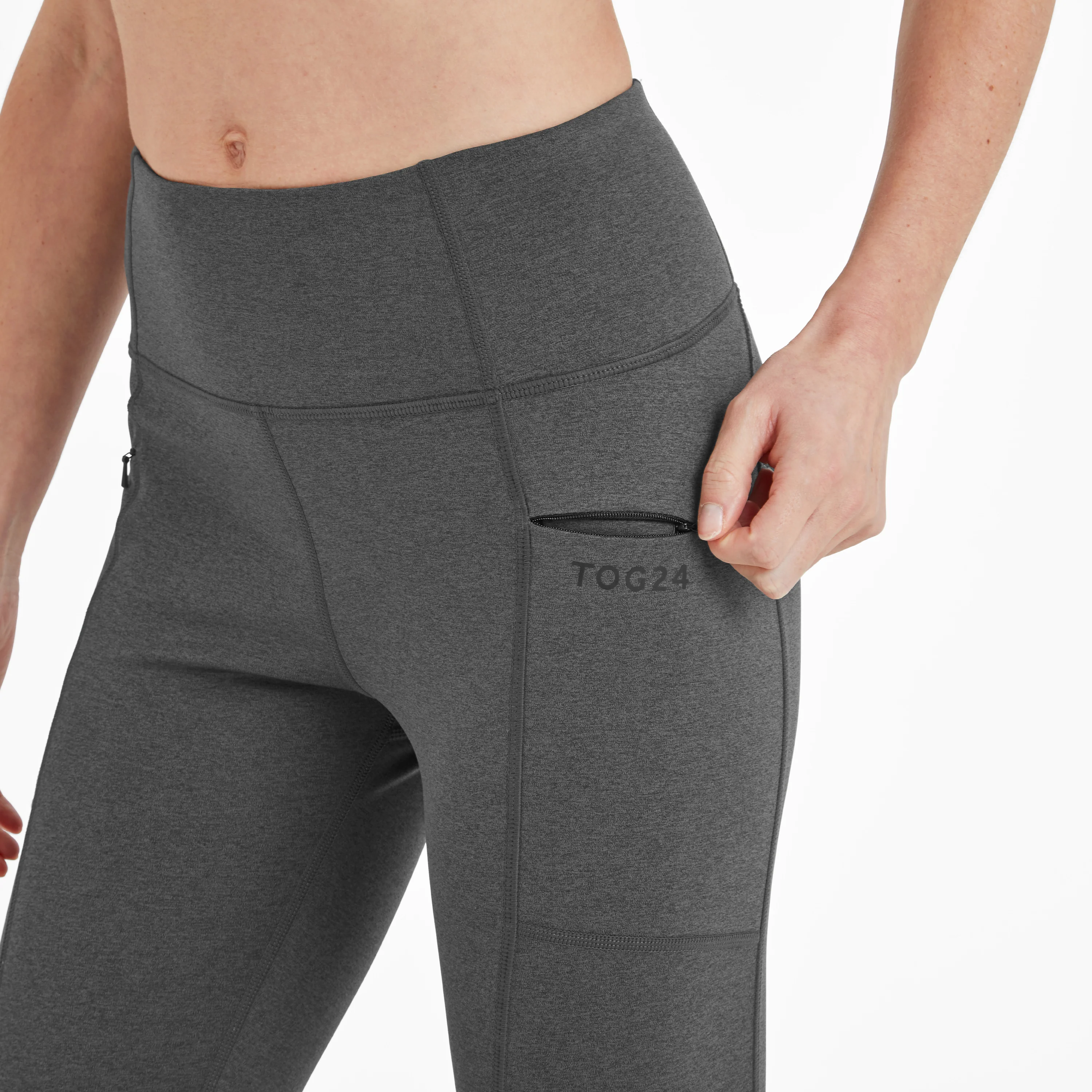 Haller Womens Performance Leggings - Dark Grey Marl - Image 3