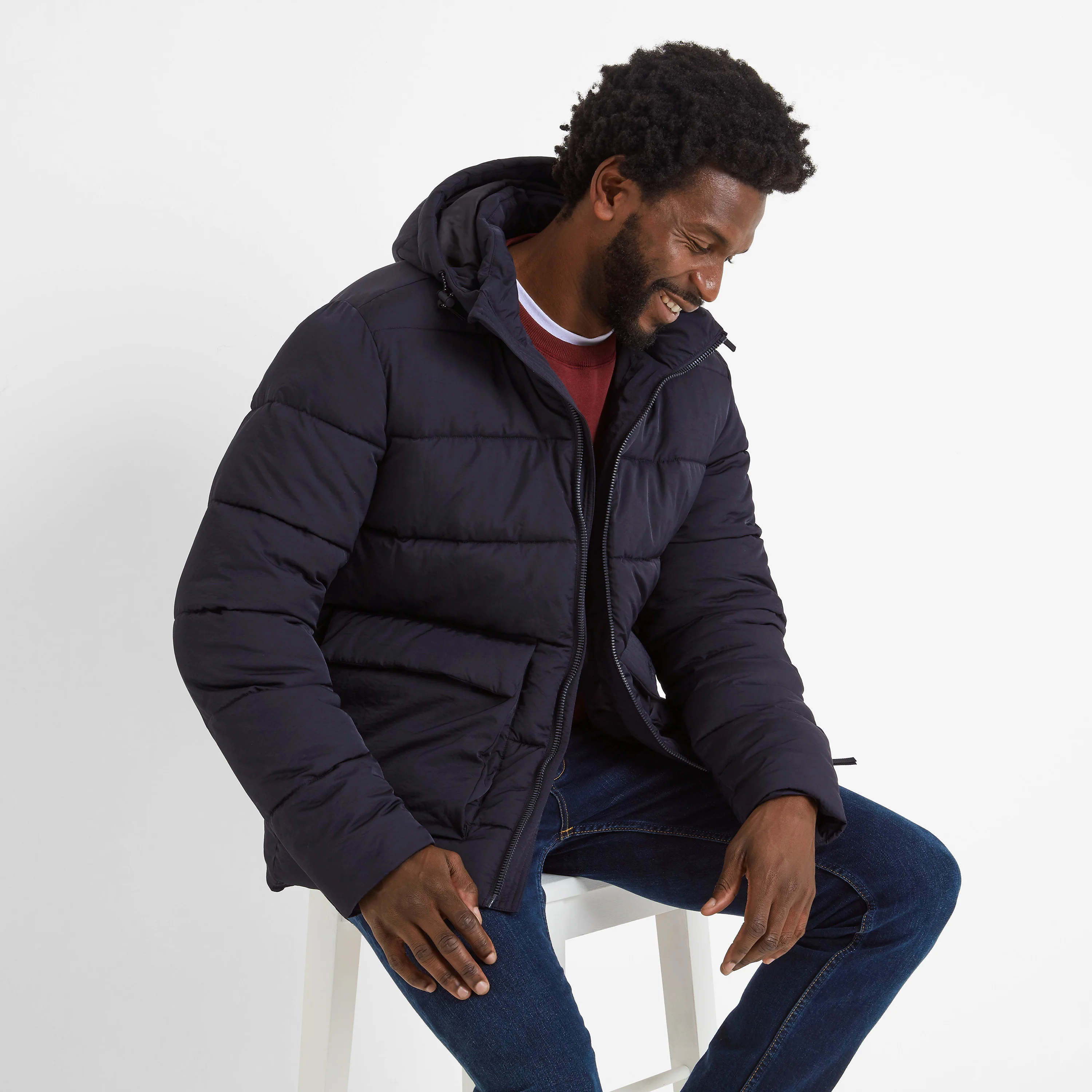 Hamilton Mens Padded Parka - Black - Image 4