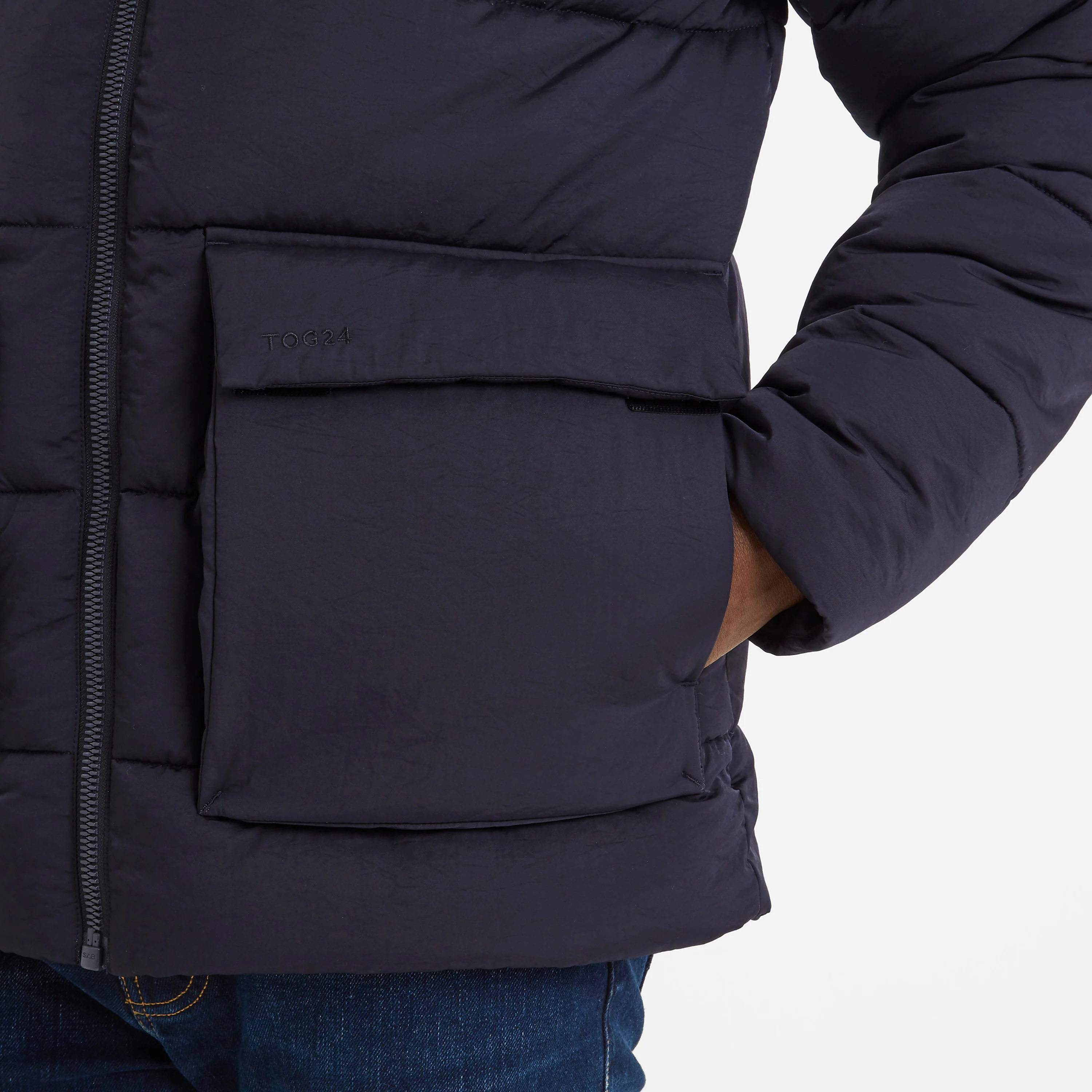 Hamilton Mens Padded Parka - Black - Image 6