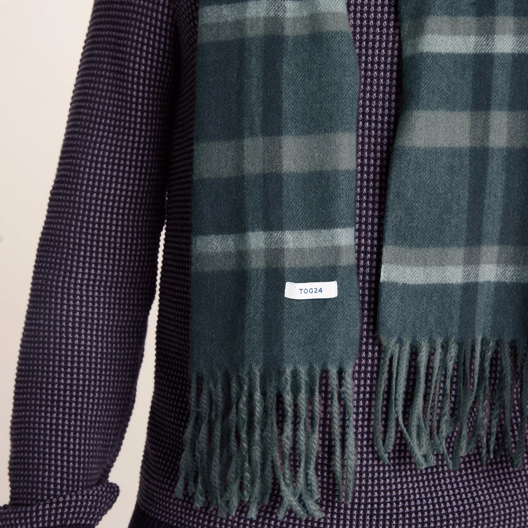 Hayner Woven Scarf - Dark Indigo - Image 3