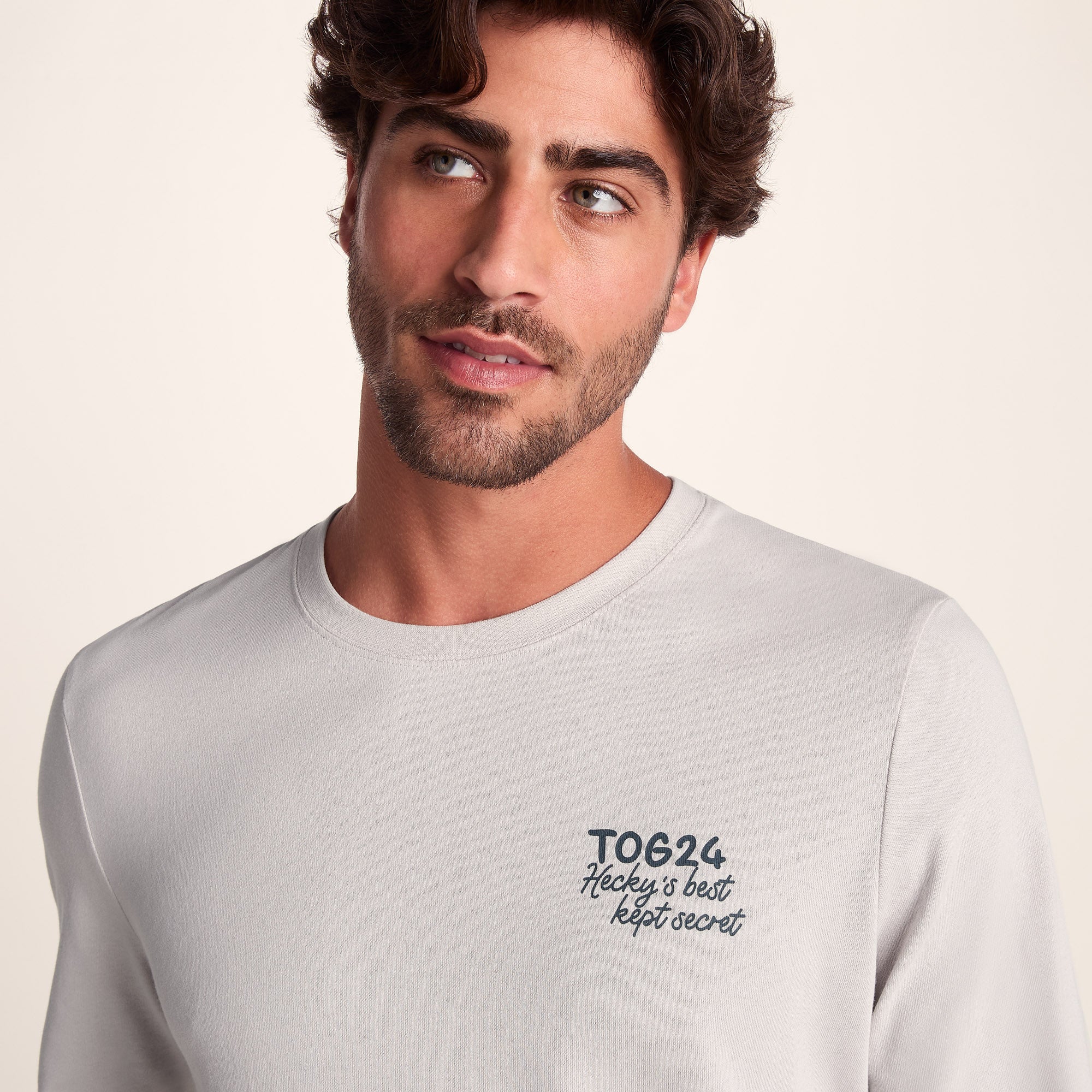 Hecky Mens Long Sleeve T-Shirt - Raincloud - Image 8