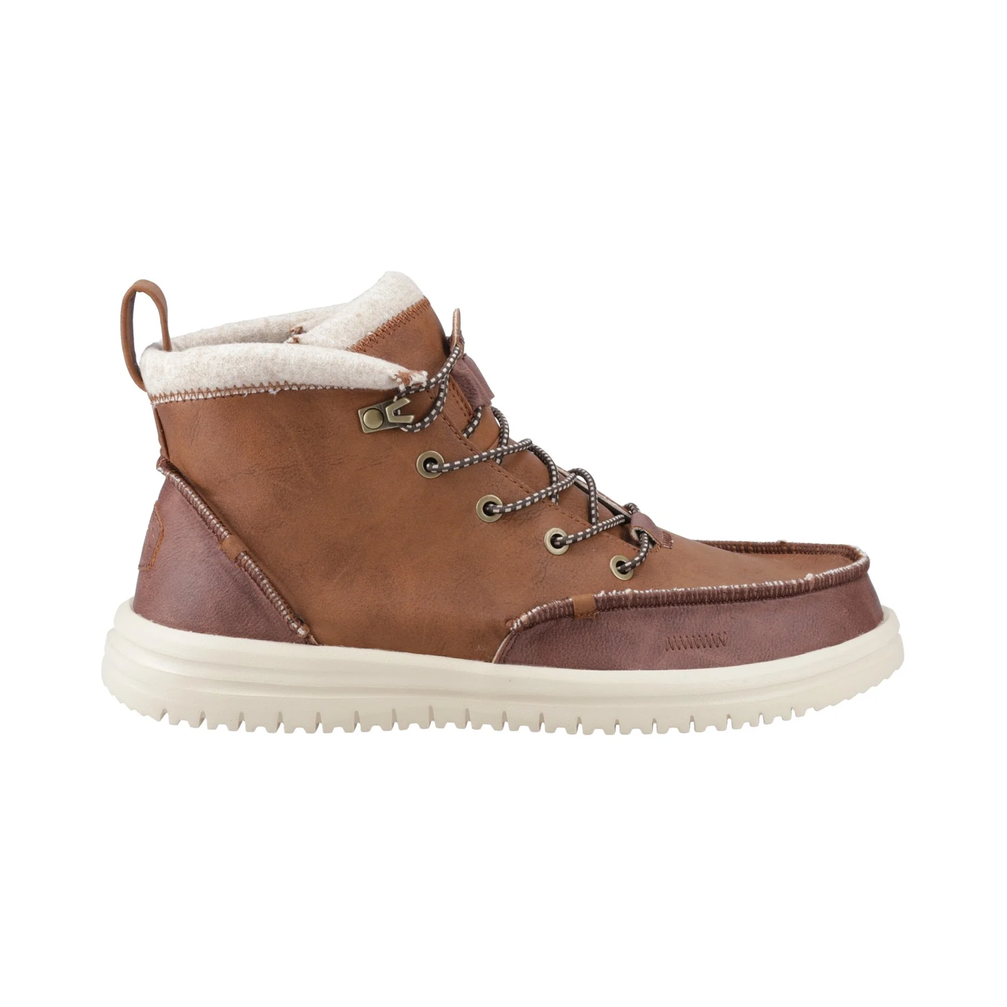 HEYDUDE Bradley Tumbled Classic Mens Boots - Cognac/Multi - Image 4