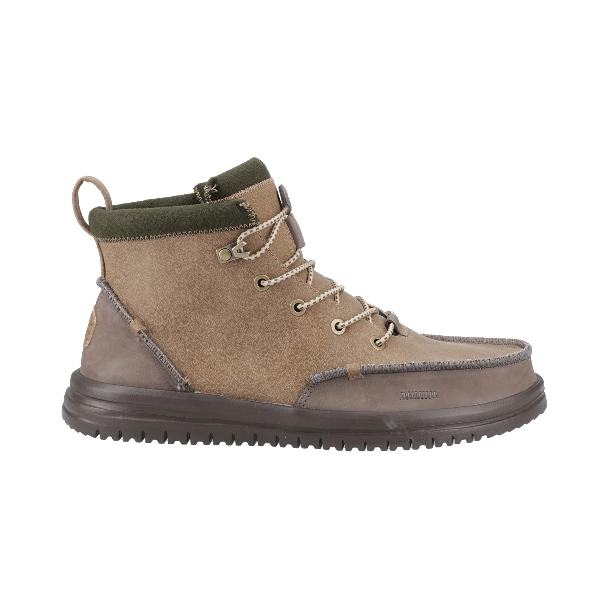 HEYDUDE Bradley Tumbled Classic Mens Boots - Nut - Image 4