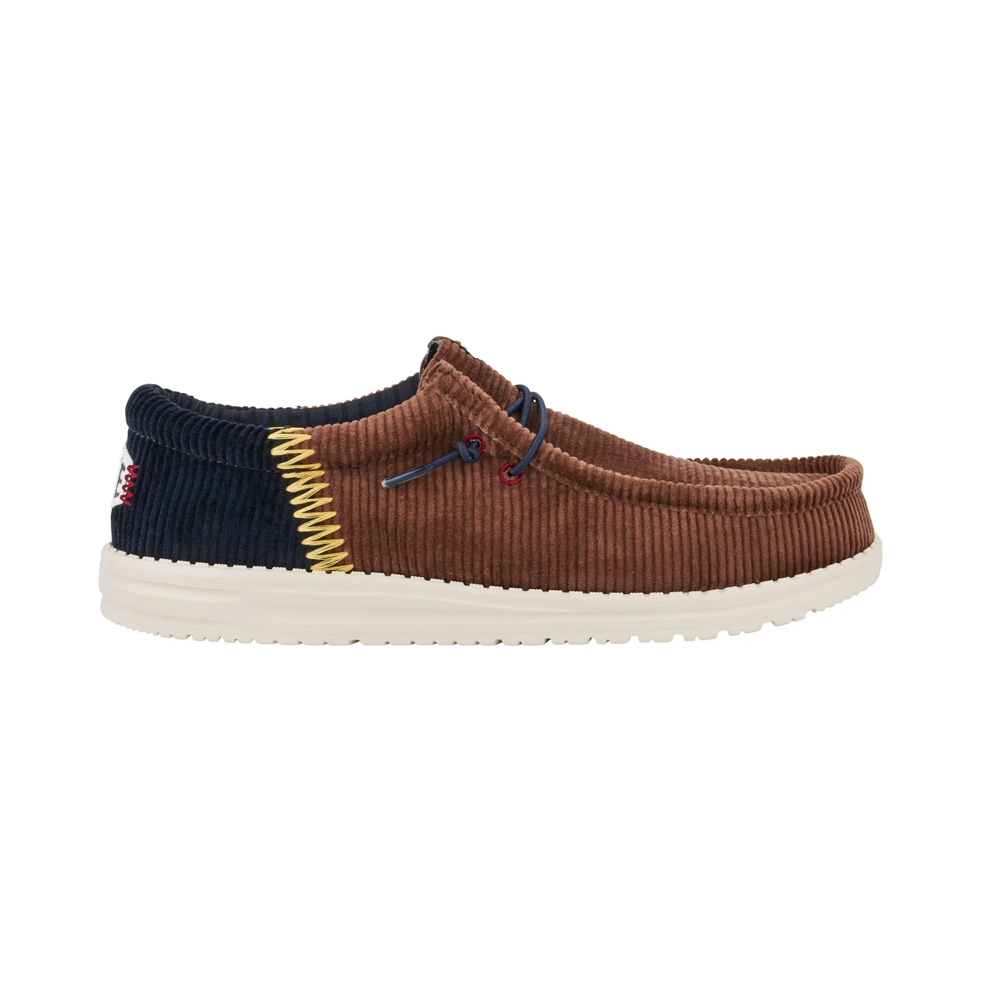 HEYDUDE Wally Funk Corduroy Mens Shoes - Espresso/Blue Jean - Image 4