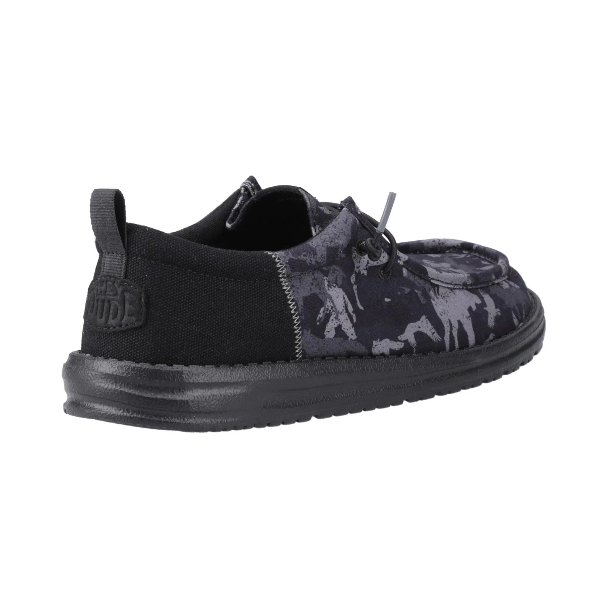 HEYDUDE Wally Funk Hunt Camo Mens Shoes - Black - Image 2