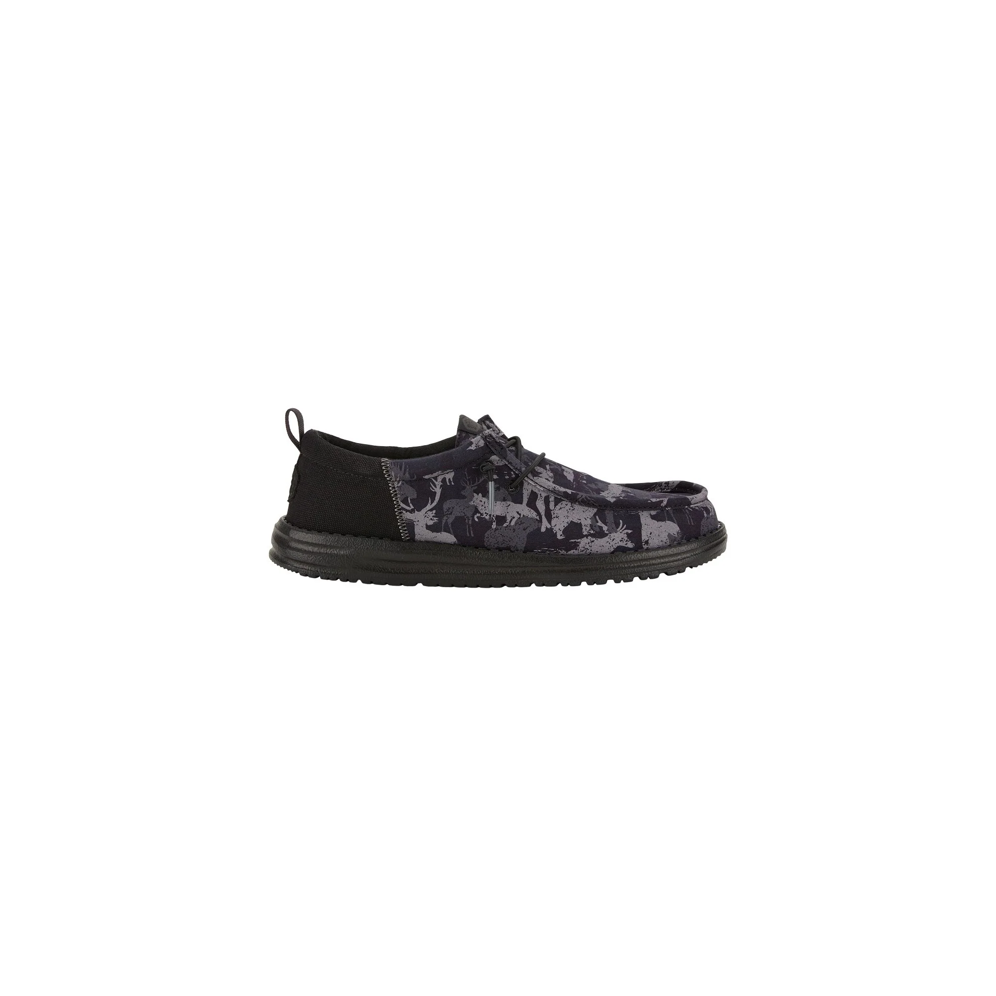 HEYDUDE Wally Funk Hunt Camo Mens Shoes - Black - Image 4