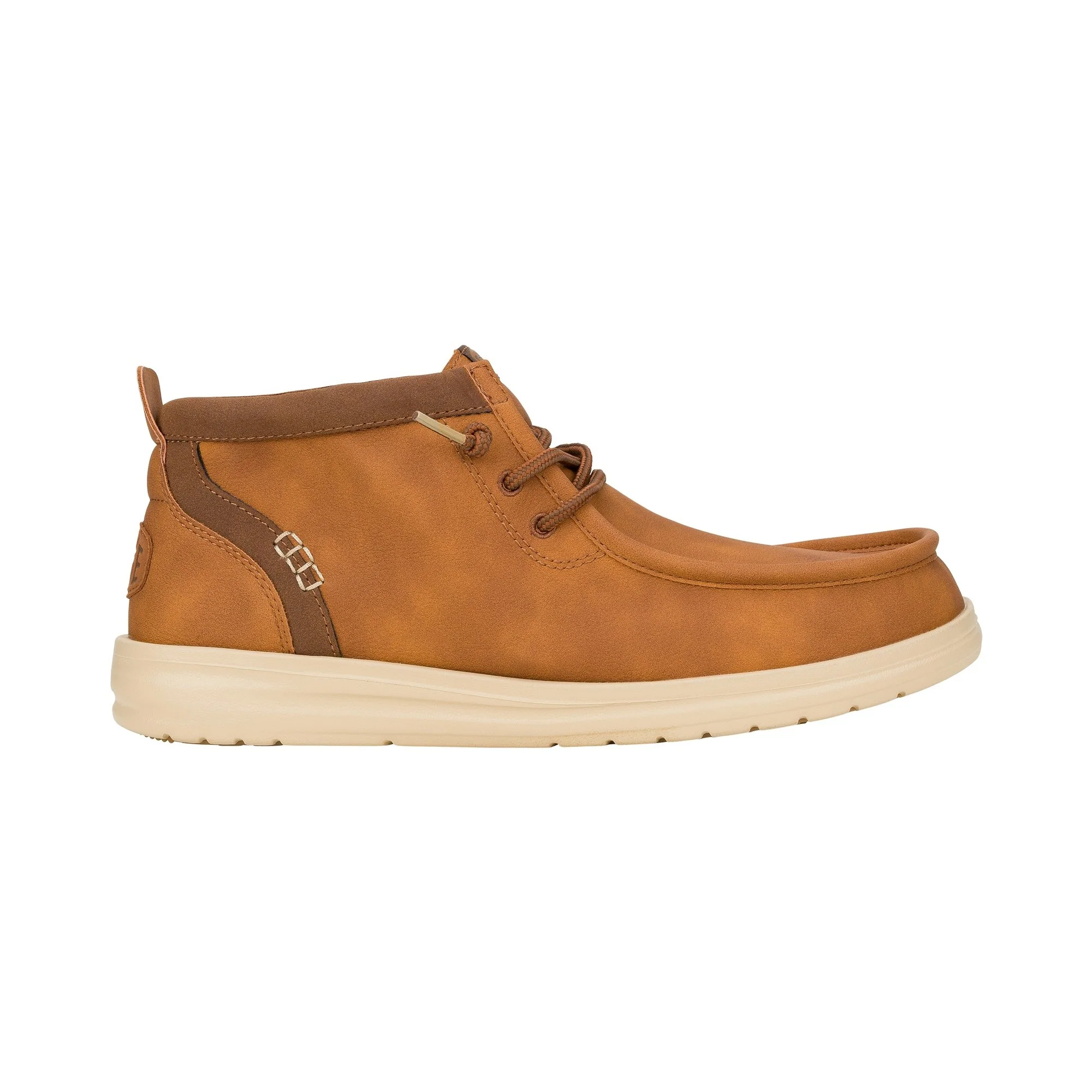 HEYDUDE Wally Mid GripR Classic Mens Boots - Cognac/Tan - Image 4