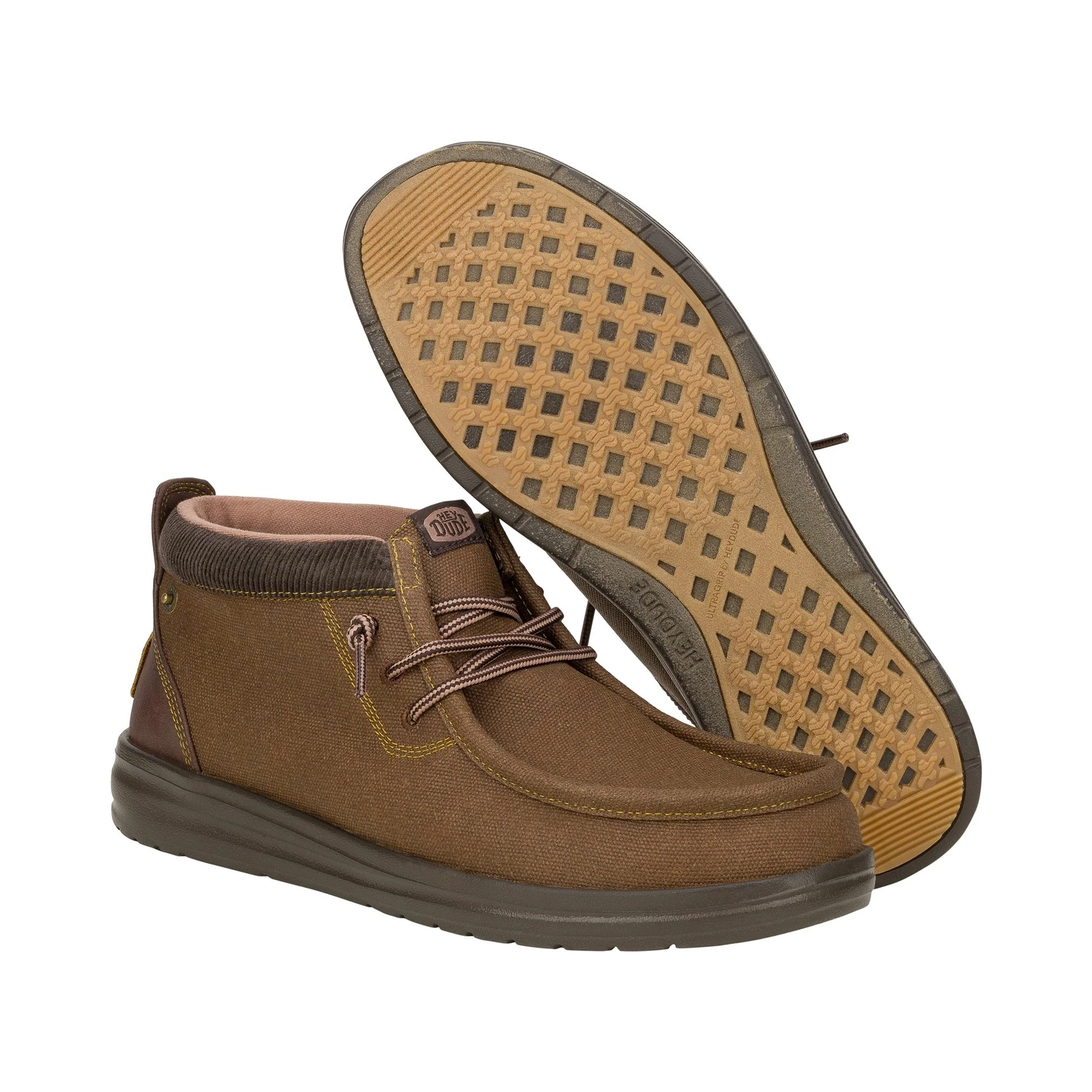 HEYDUDE Wally Mid GripR Mens Boots - Dark Brown - Image 3