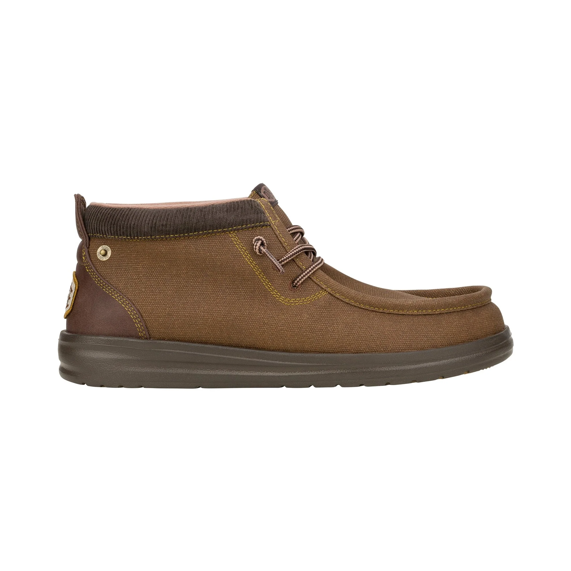 HEYDUDE Wally Mid GripR Mens Boots - Dark Brown - Image 4