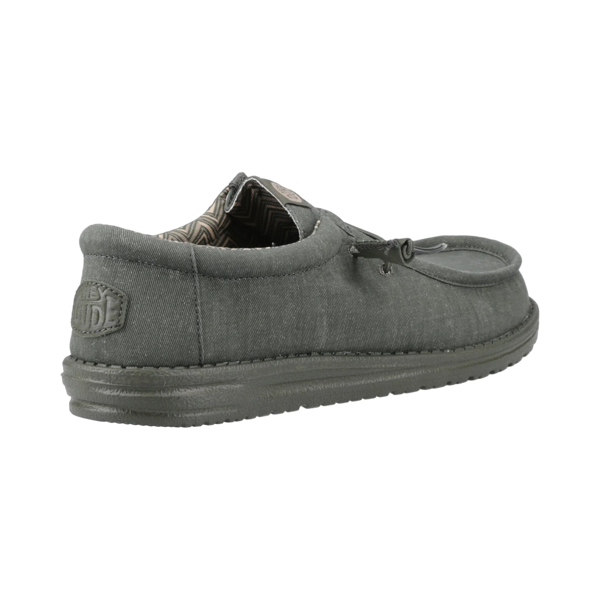 HEYDUDE Wally Stretch Canvas Mens Shoes - Deep Green - Image 2