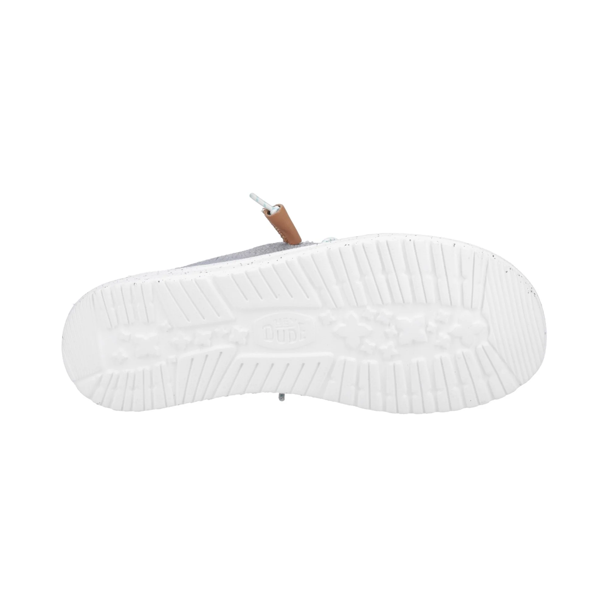 HEYDUDE Wendy Heathered Slub Tropical Womens Shoe - Grey - Image 3