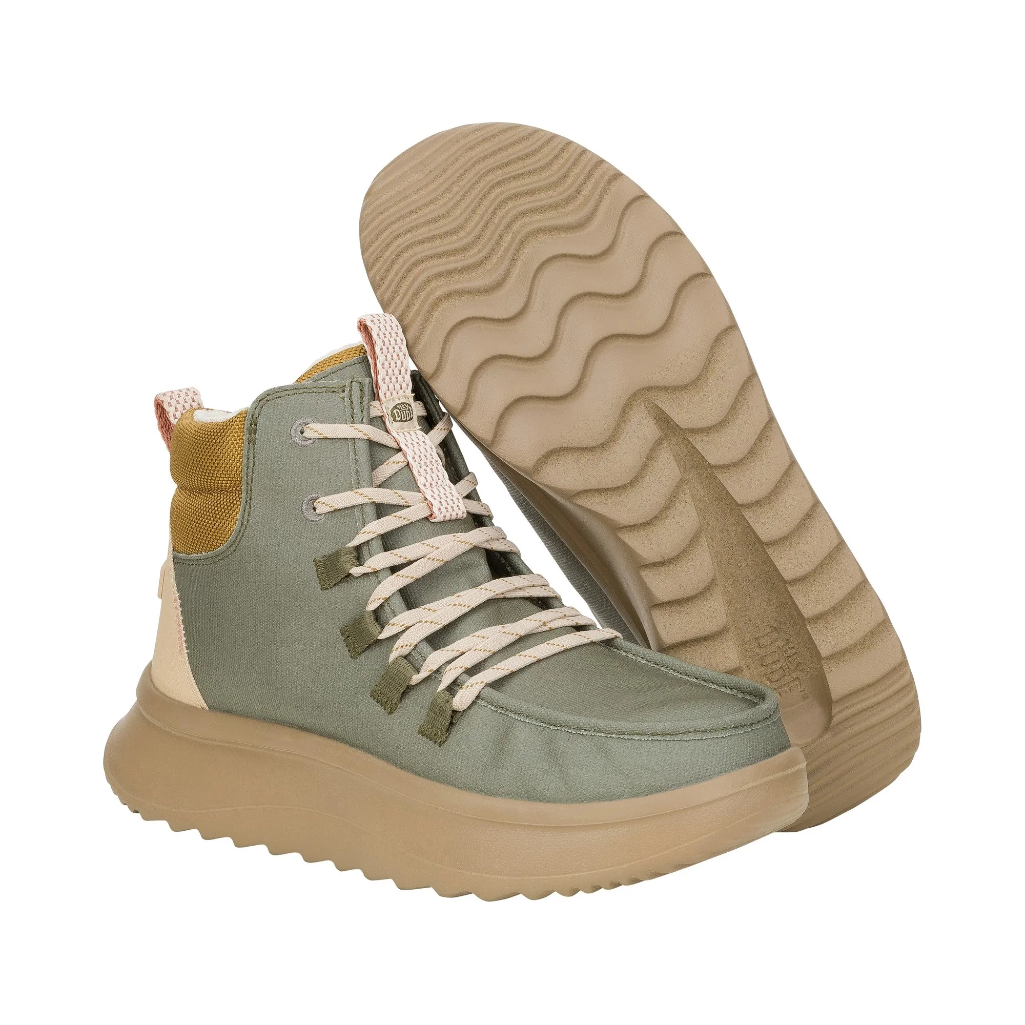 HEYDUDE Wendy Peak Apres Womens Ankle Boots - Olive - Image 3