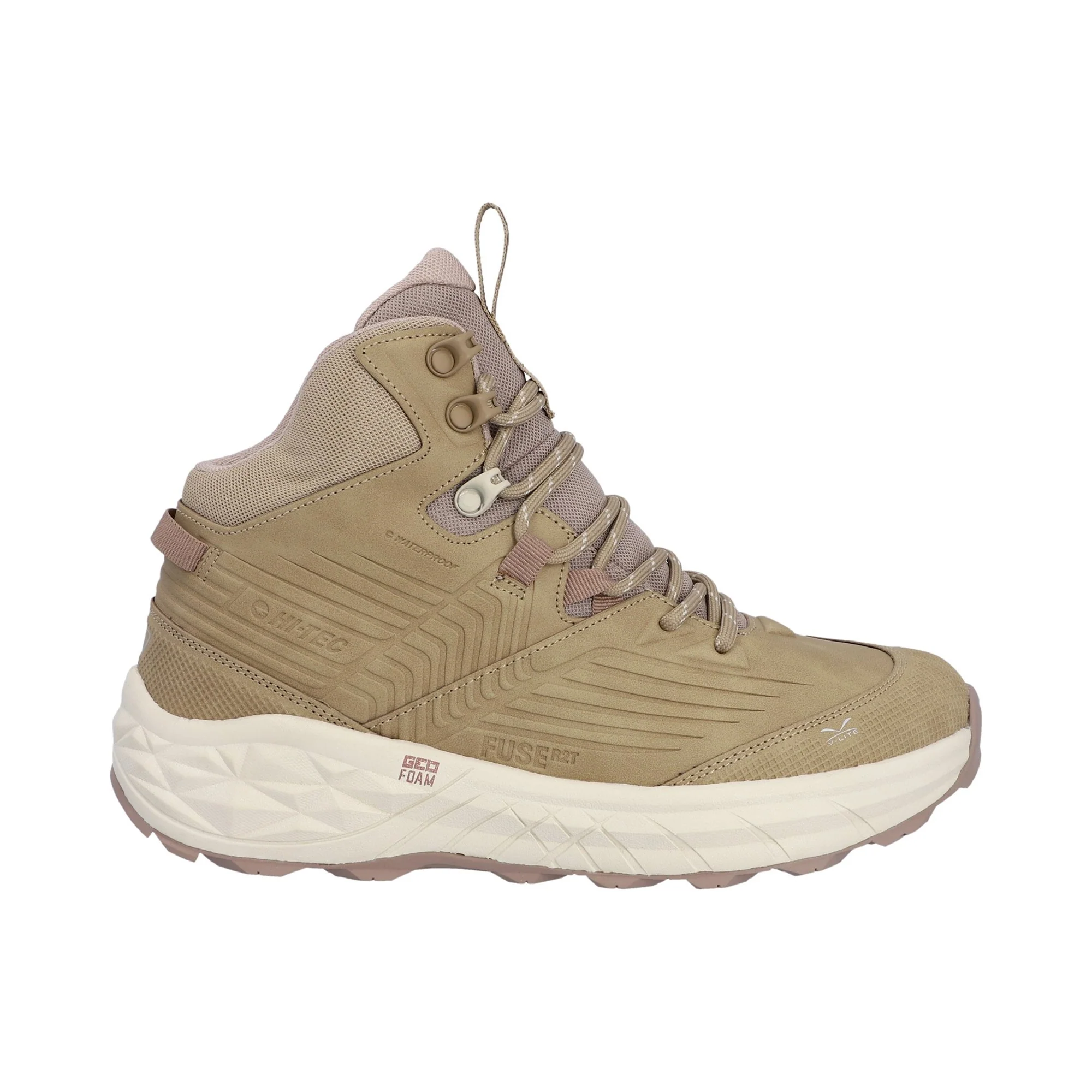 Hi-Tec Fuse Trek Mid Womens Hiking Boot - Taupe/Whitecap Grey/Warm Taupe - Image 5