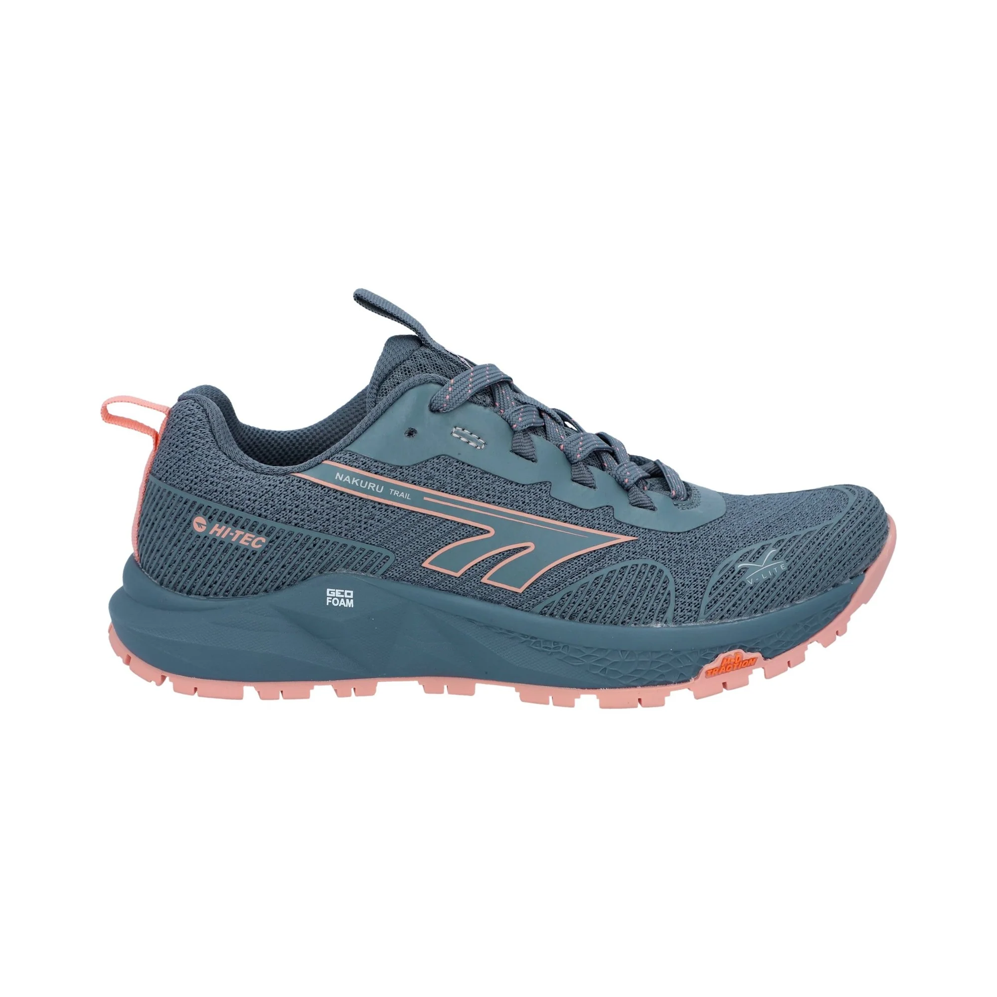 Hi-Tec Geo Nakuru Womens Trainers - Flintstone/Coral - Image 5
