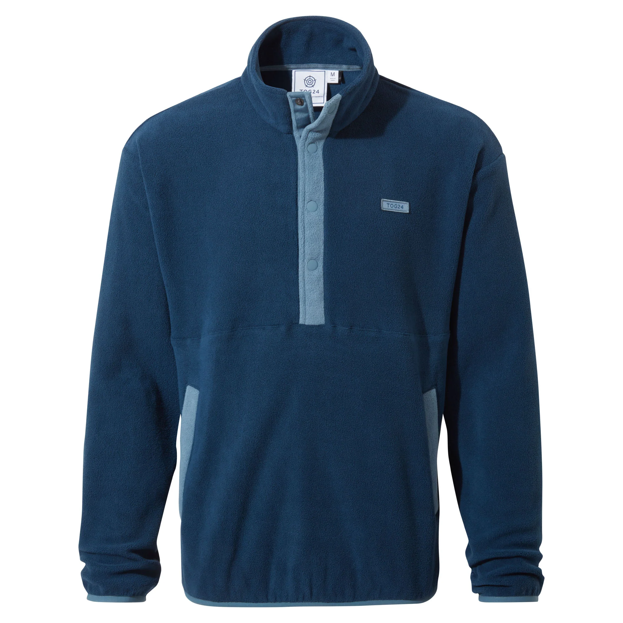 Horth Mens Half Zip Microfleece - Inky Blue/Blue Dolphin - Image 7