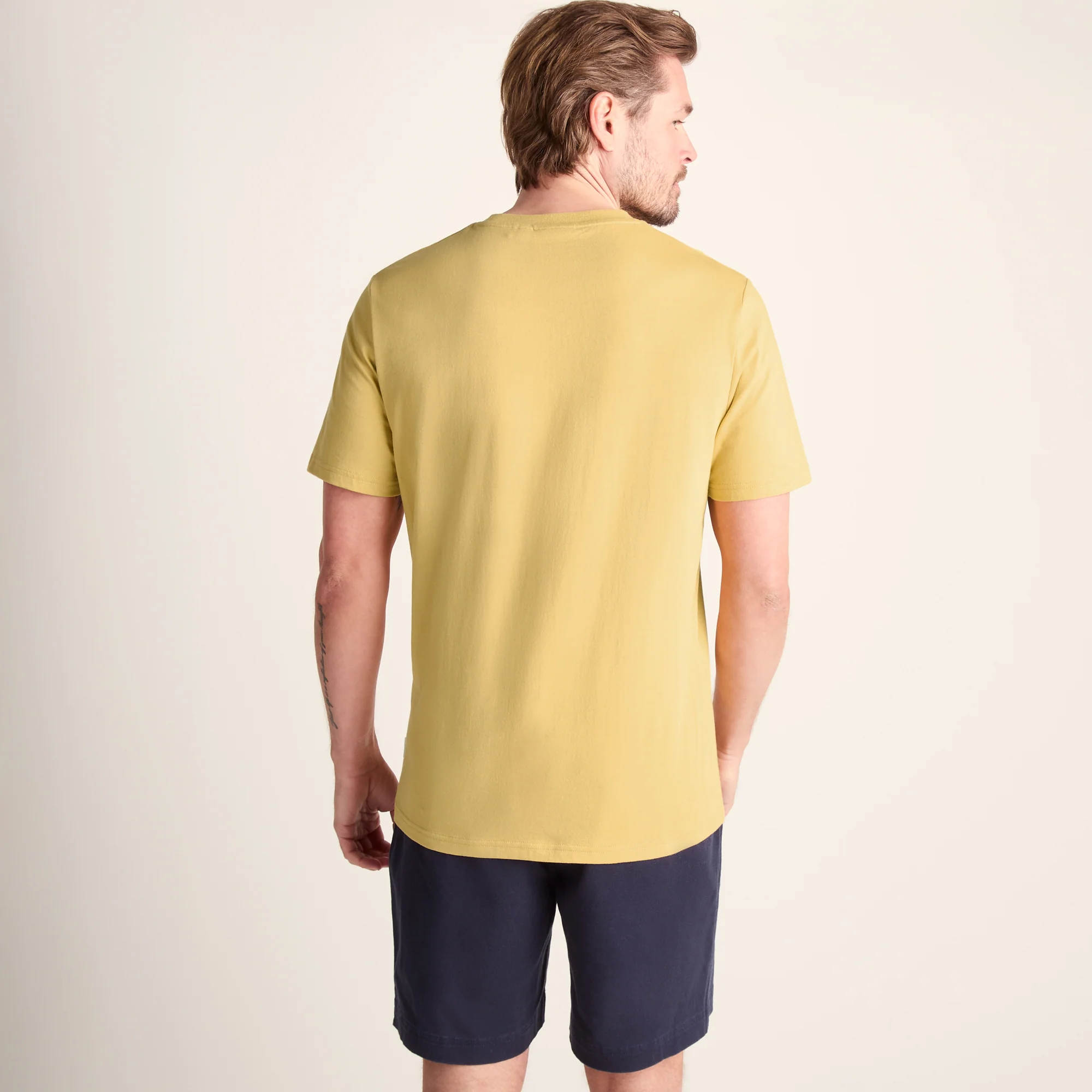 Howard Mens 100% Cotton Supersoft T-Shirt - Pale Amber - Image 3