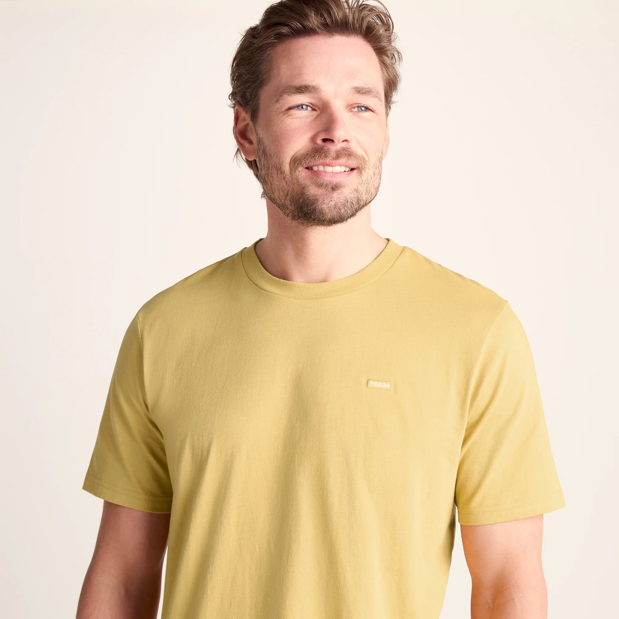 Howard Mens 100% Cotton Supersoft T-Shirt - Pale Amber - Image 5