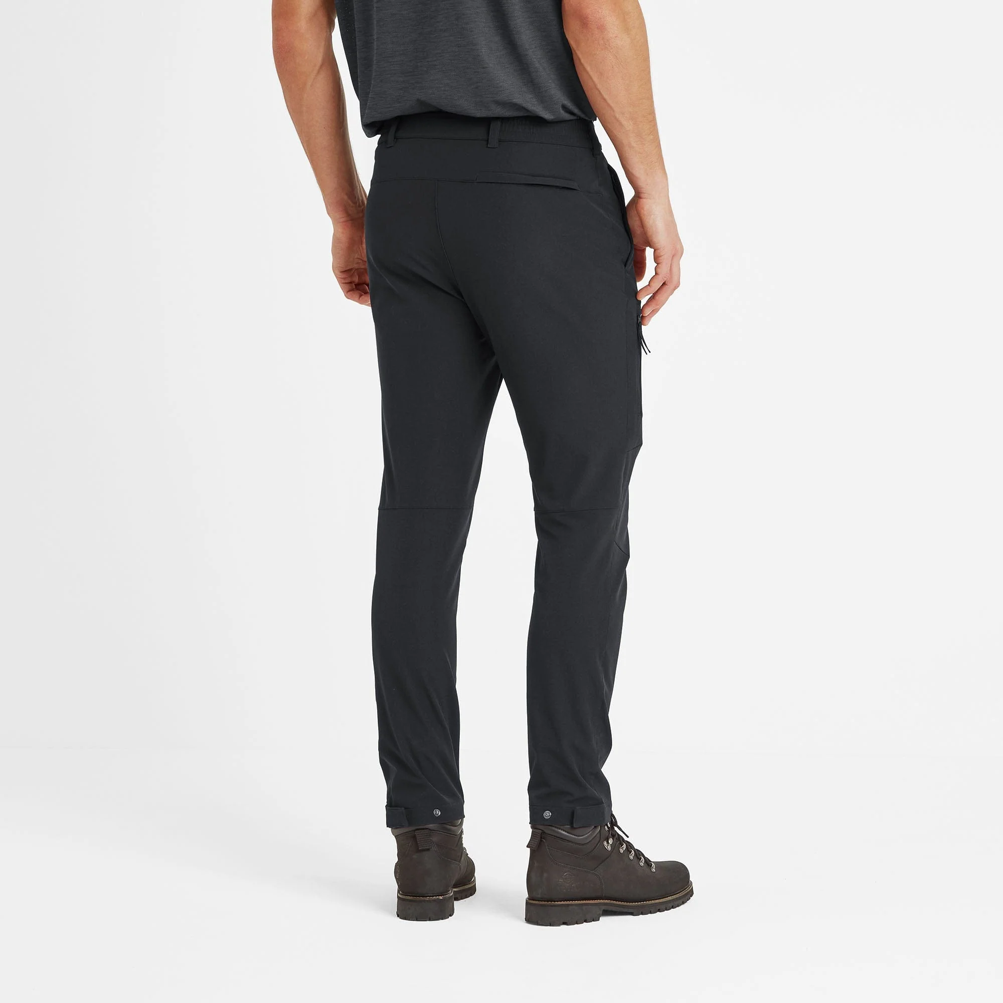 Hurstead Mens Softshell Walking Trousers Long - Black - Image 2