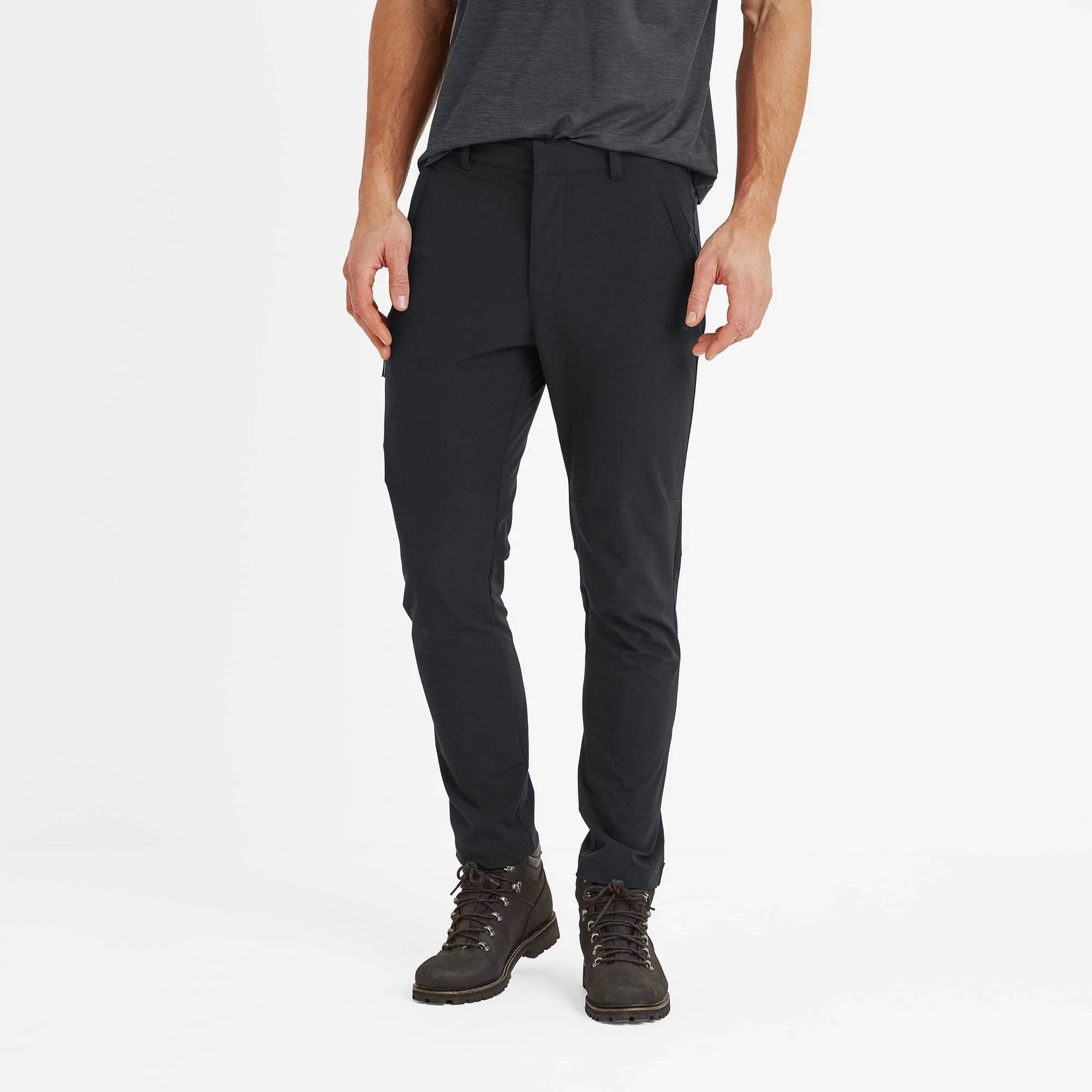 Hurstead Mens Softshell Walking Trousers Regular - Black - Image 3