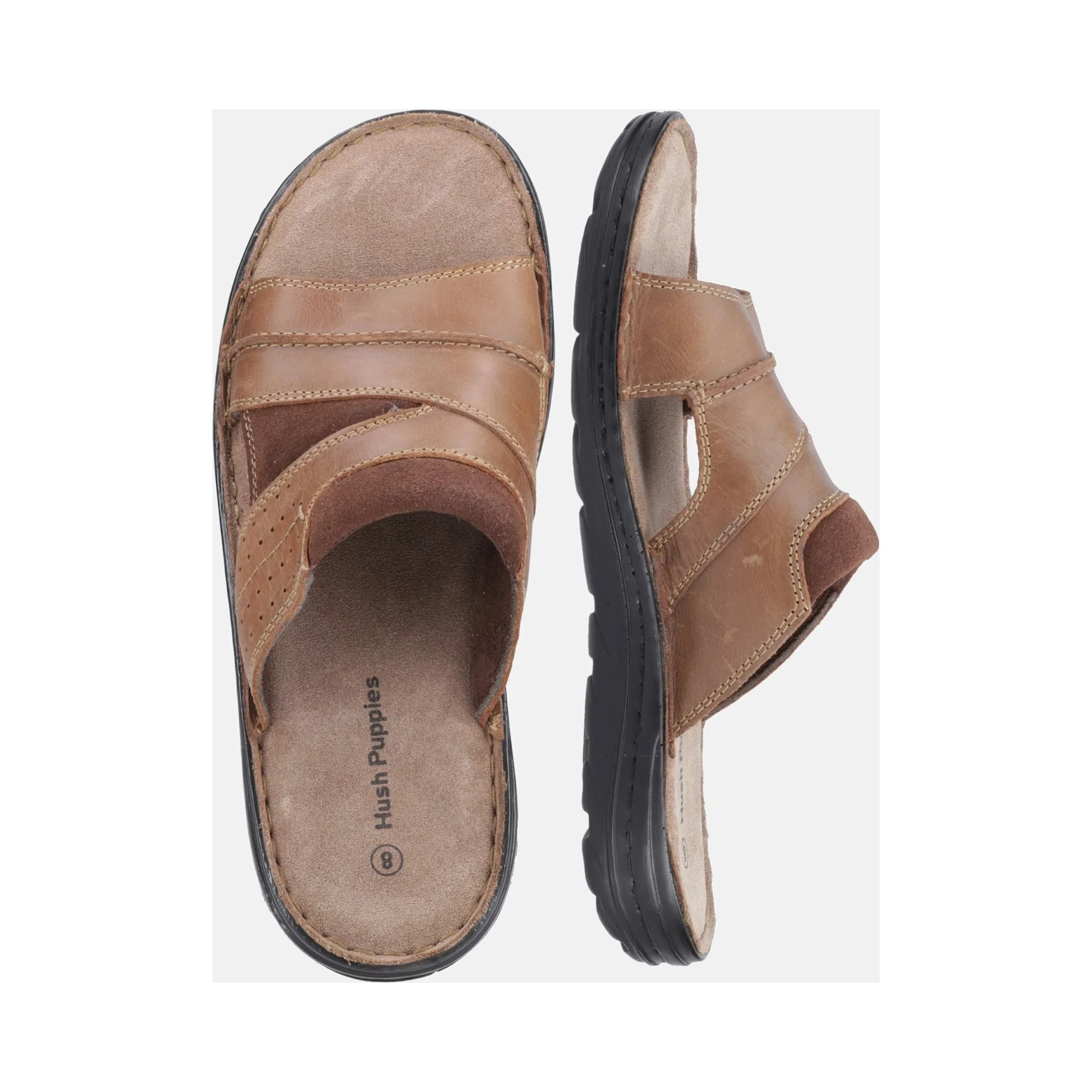 Hush Puppies Archer Mens Mule Sandal - Tan - Image 5
