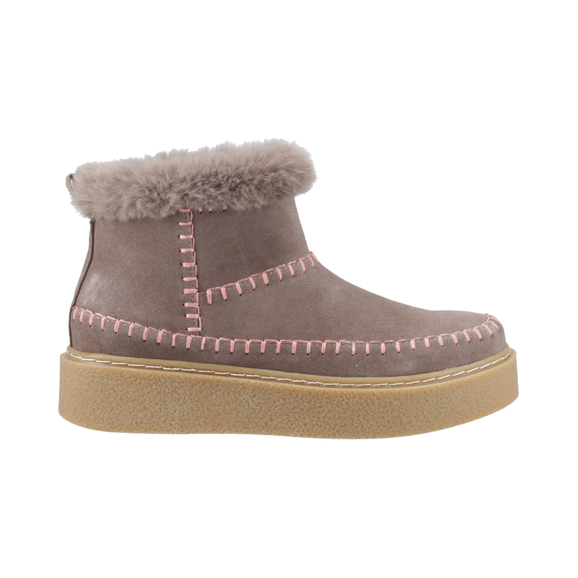 Hush Puppies Brielle Stitch Womens Boot - Taupe - Image 4