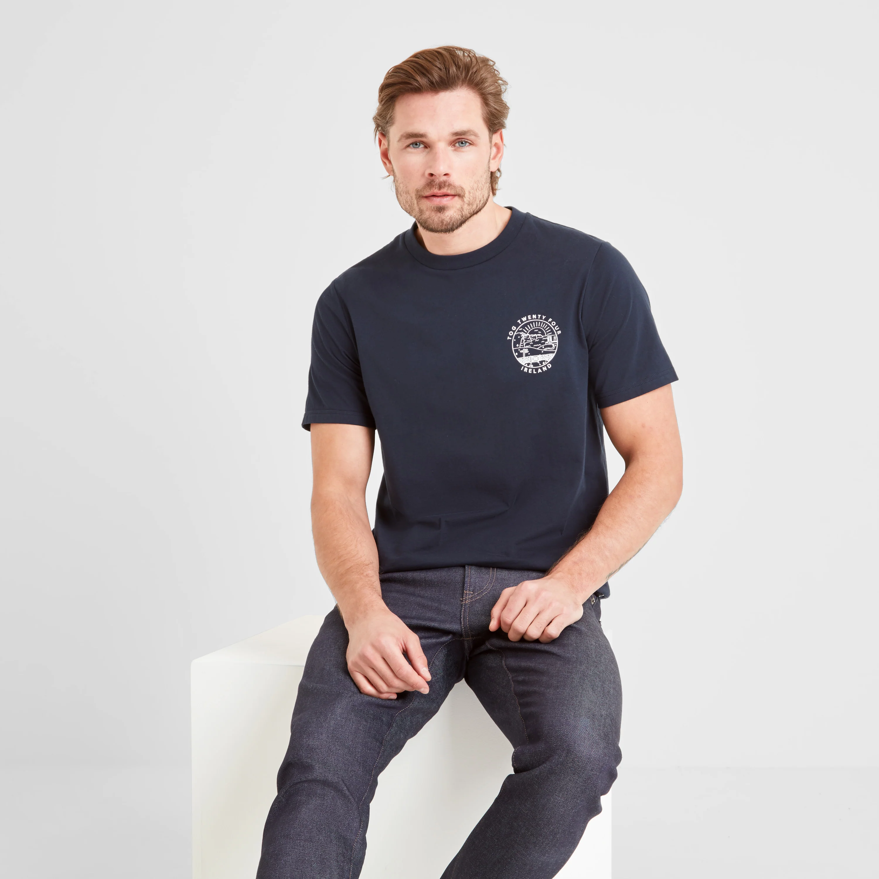 Ireland Mens 100% Cotton T-Shirt - Dark Indigo - Image 4