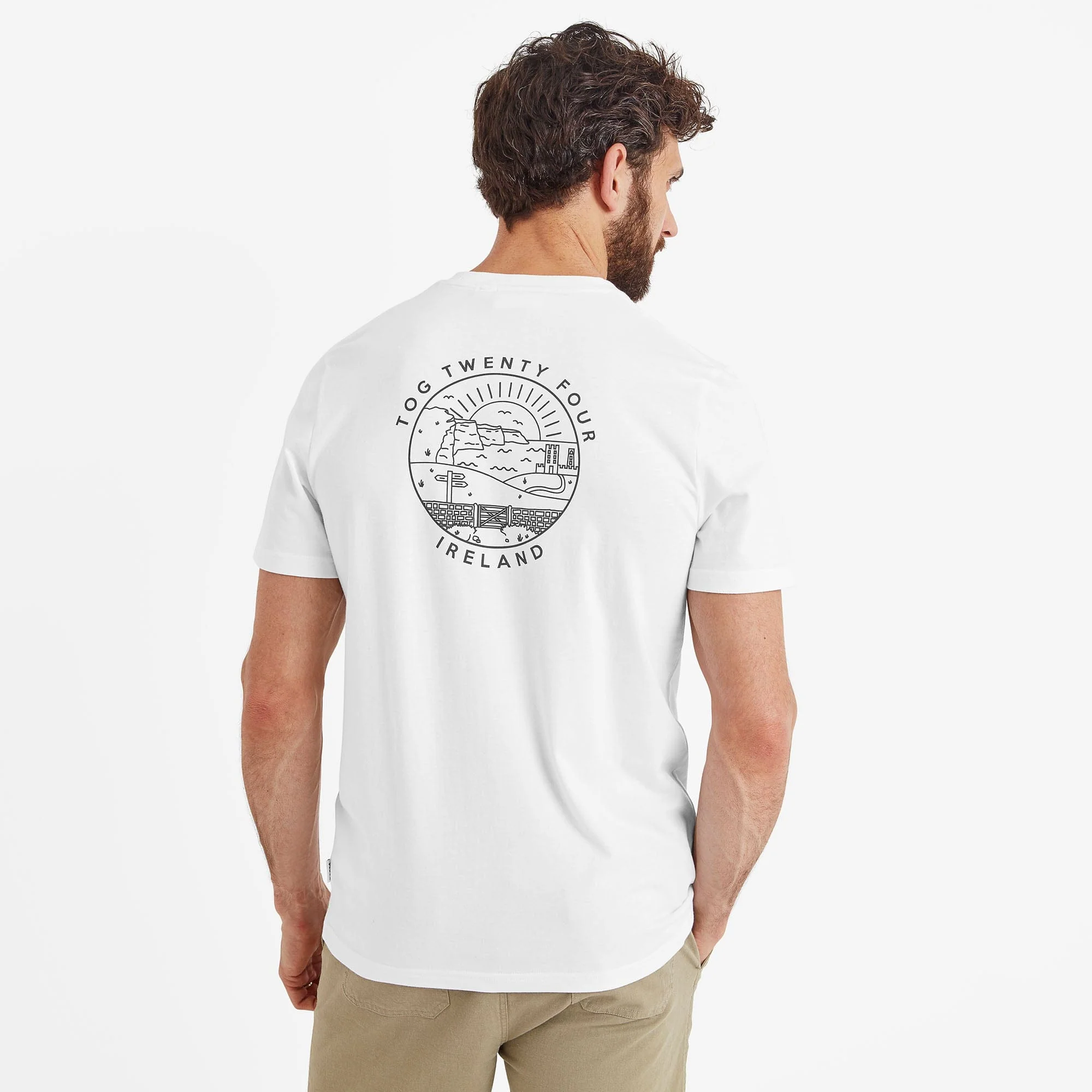 Ireland Mens 100% Cotton T-Shirt - Optic White - Image 2