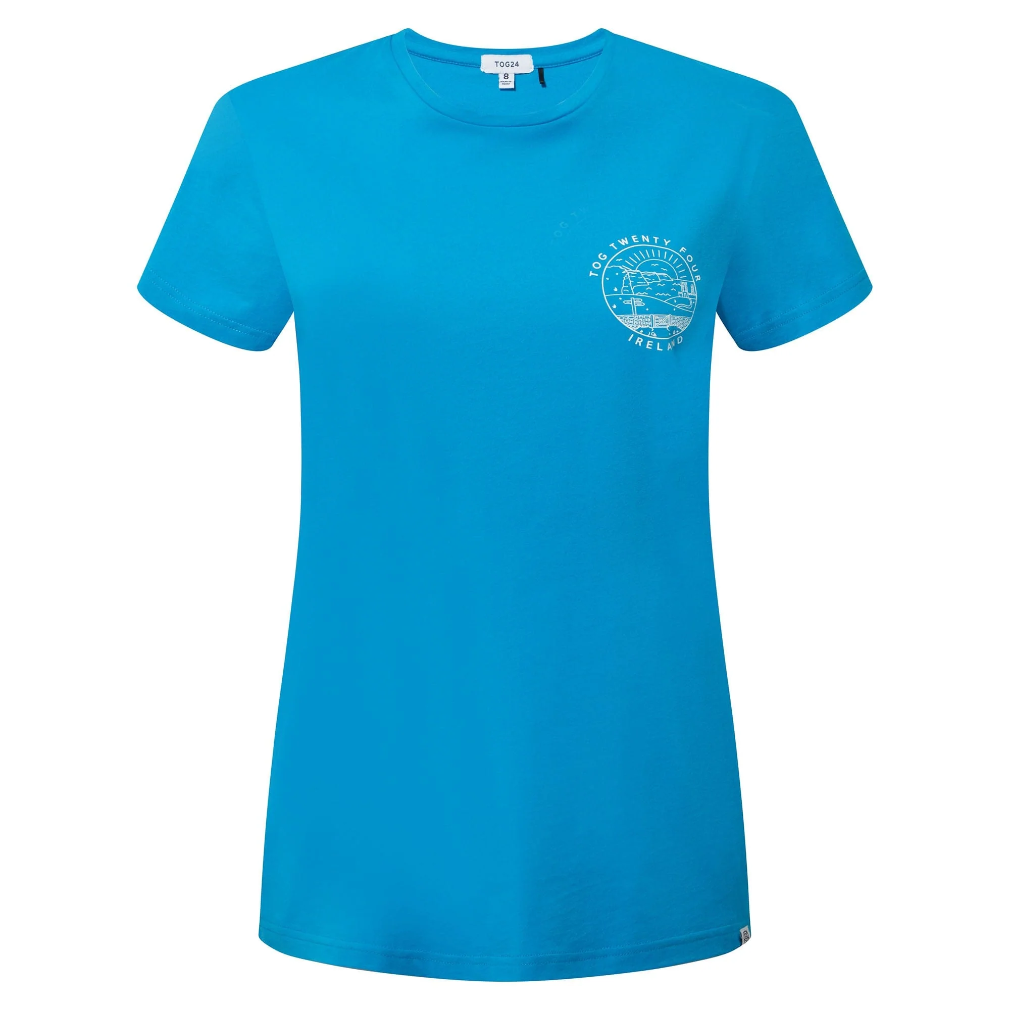 Ireland Womens 100% Cotton T-Shirt - Azure Blue - Image 5