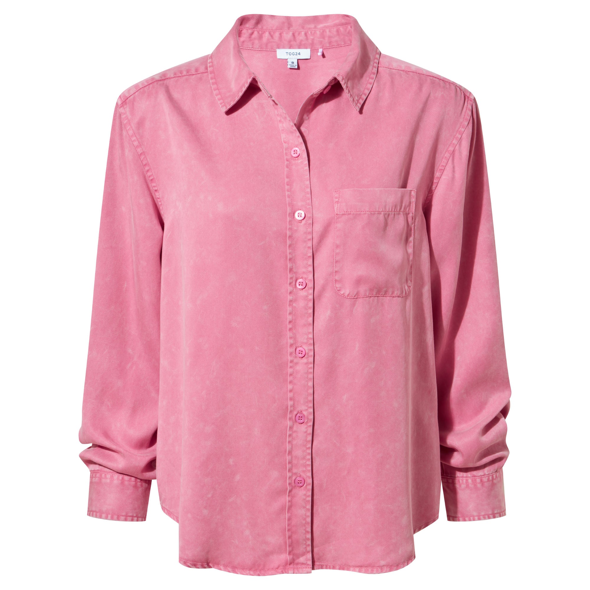 Irena Womens Long Sleeve Shirt - Rose Quartz - Image 8