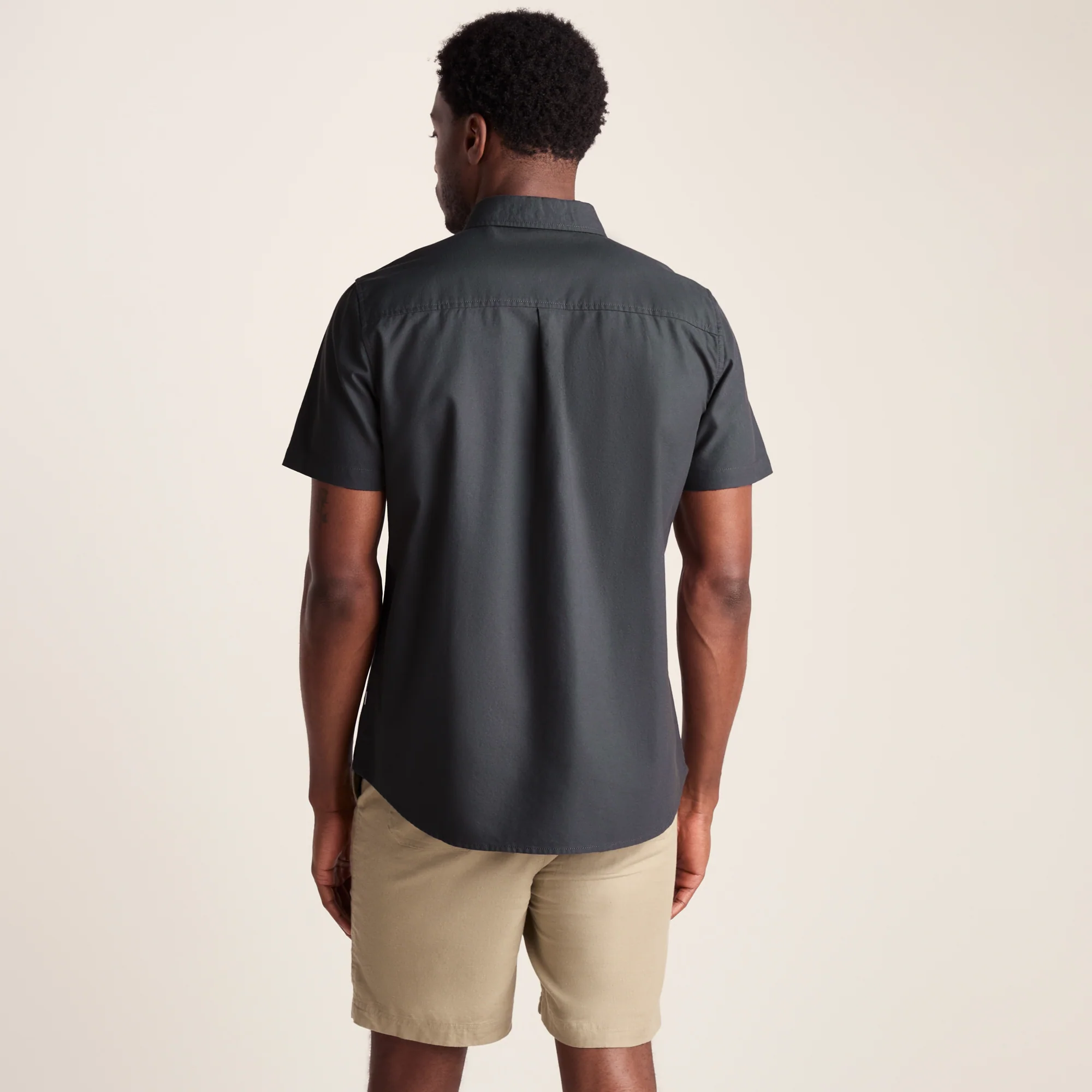 Jayden Mens 100% Cotton Short Sleeve Shirt - Deep Slate - Image 2