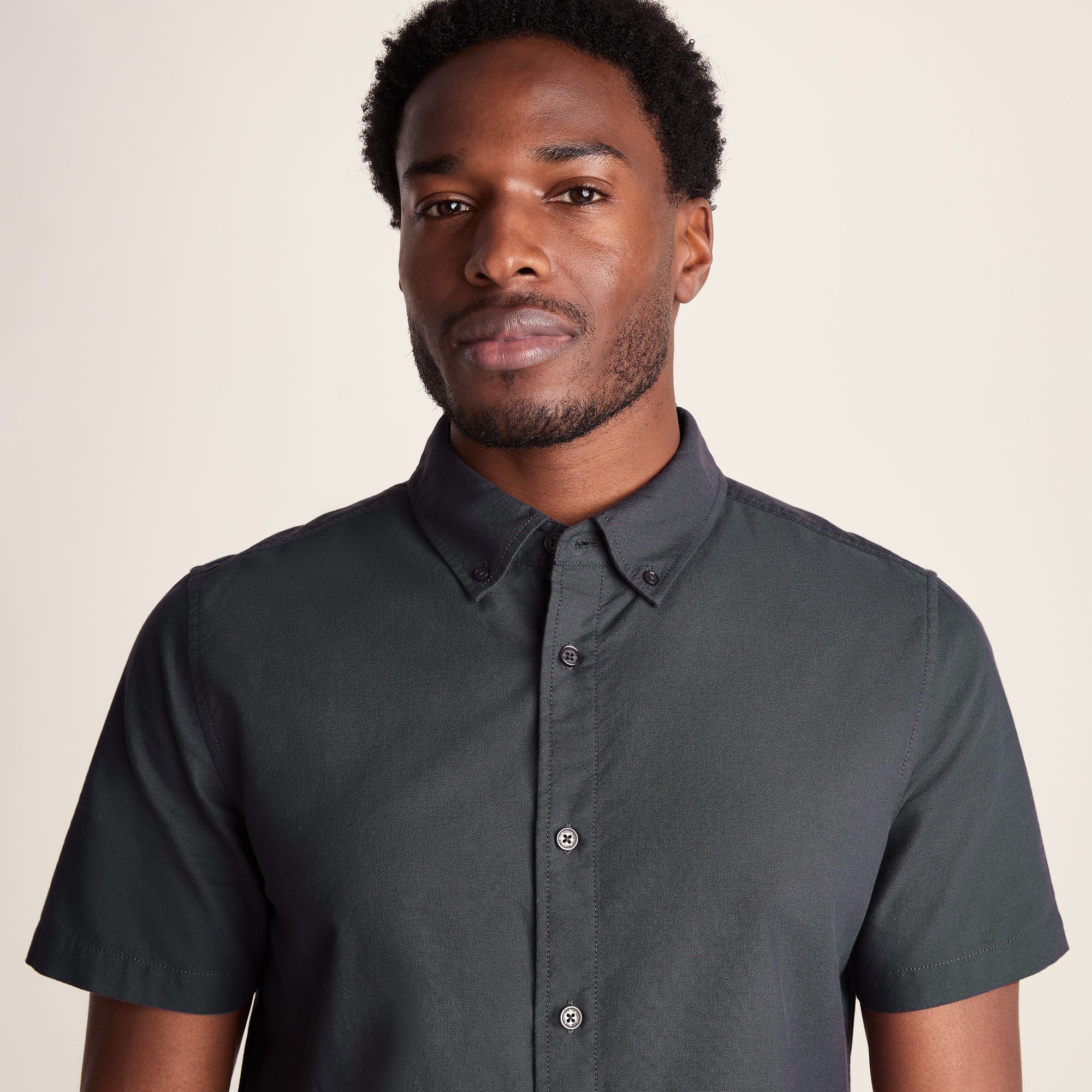 Jayden Mens 100% Cotton Short Sleeve Shirt - Deep Slate - Image 5